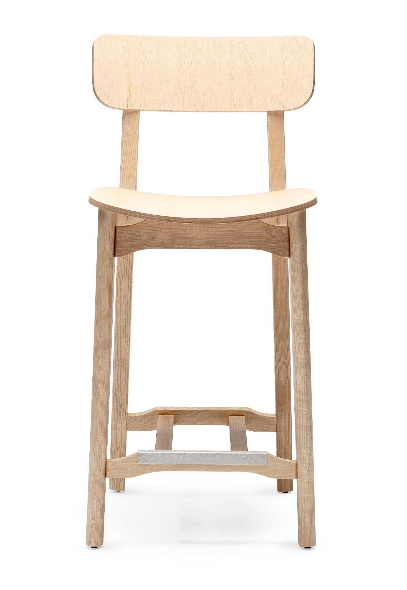 Sgabello da Bar in Legno Cacao L SG-65
