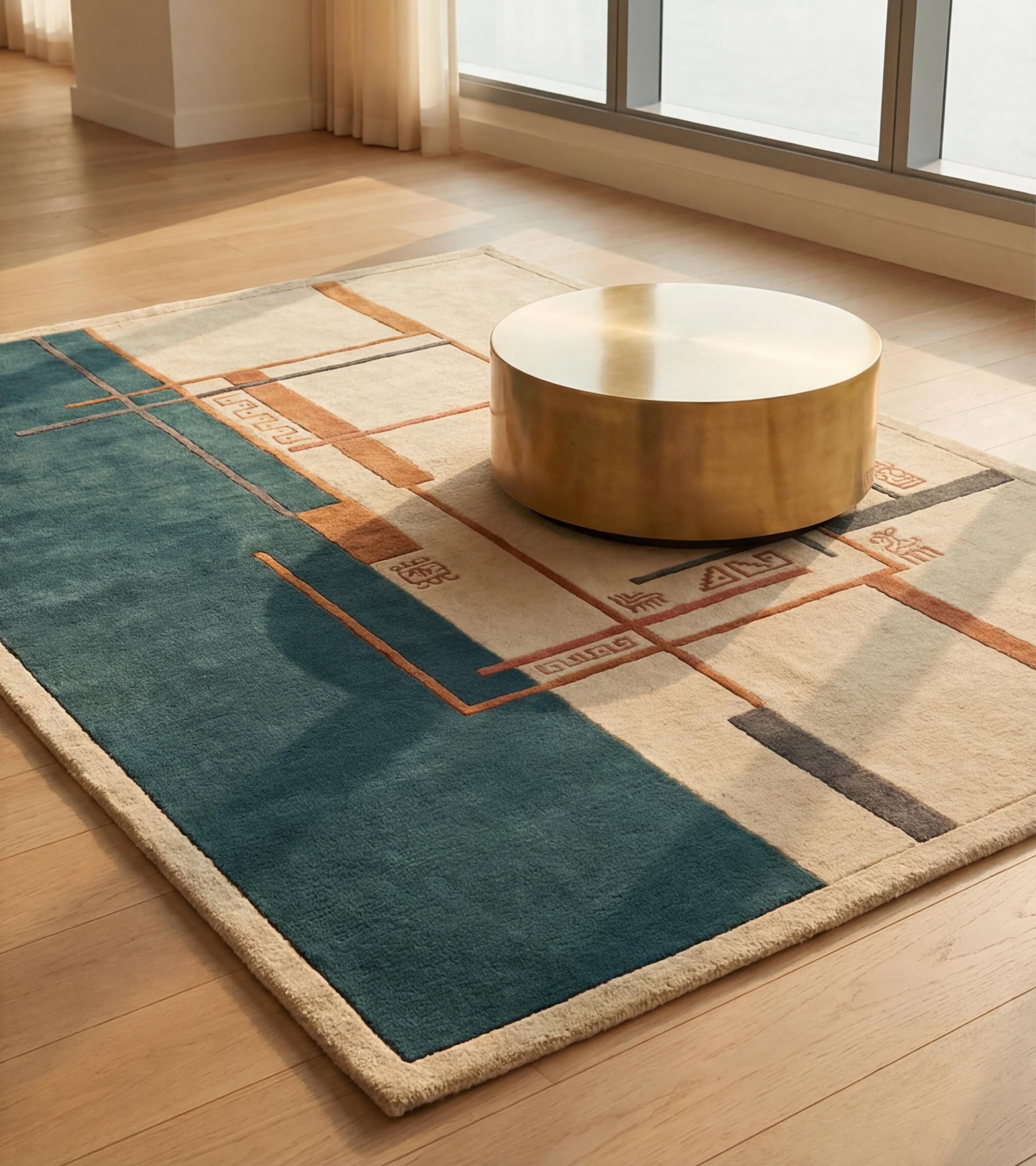 Tappeto Architect Lines Teal