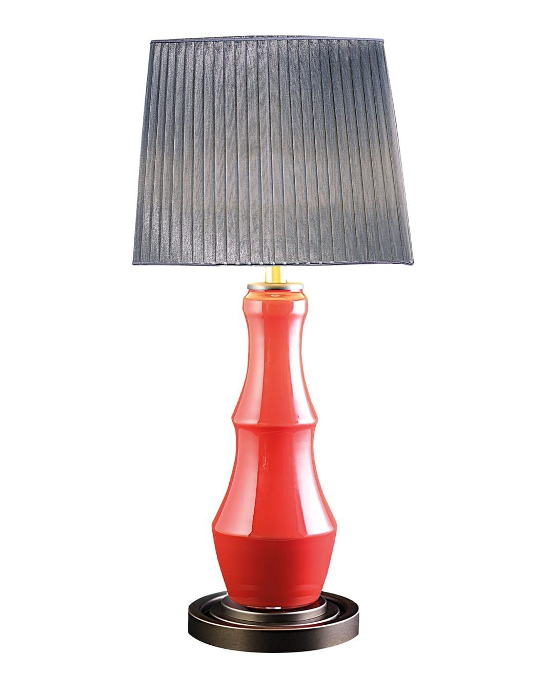 Lampada da Tavolo in Vetro Soffiato Corallo
