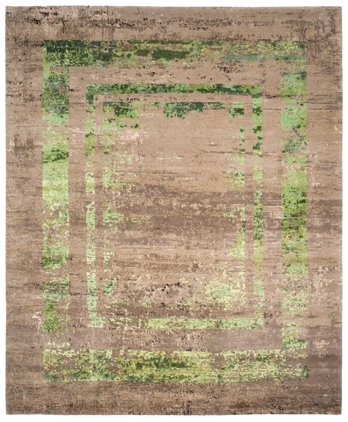 Tappeto Artwork 27 Triplo Bordo Verde