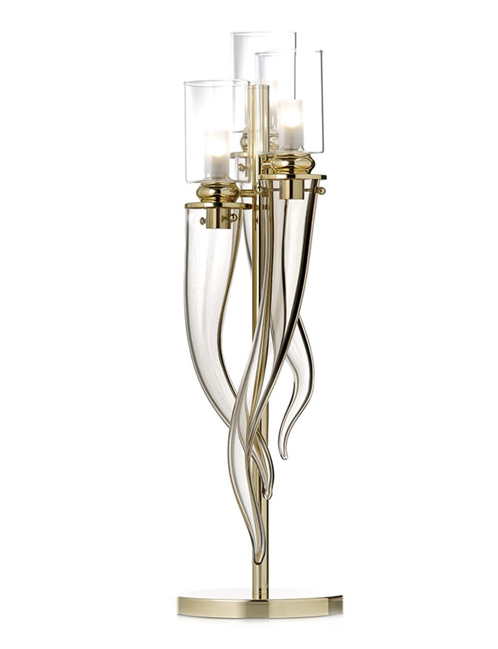 Lampada da Tavolo in Vetro di Murano Ambra