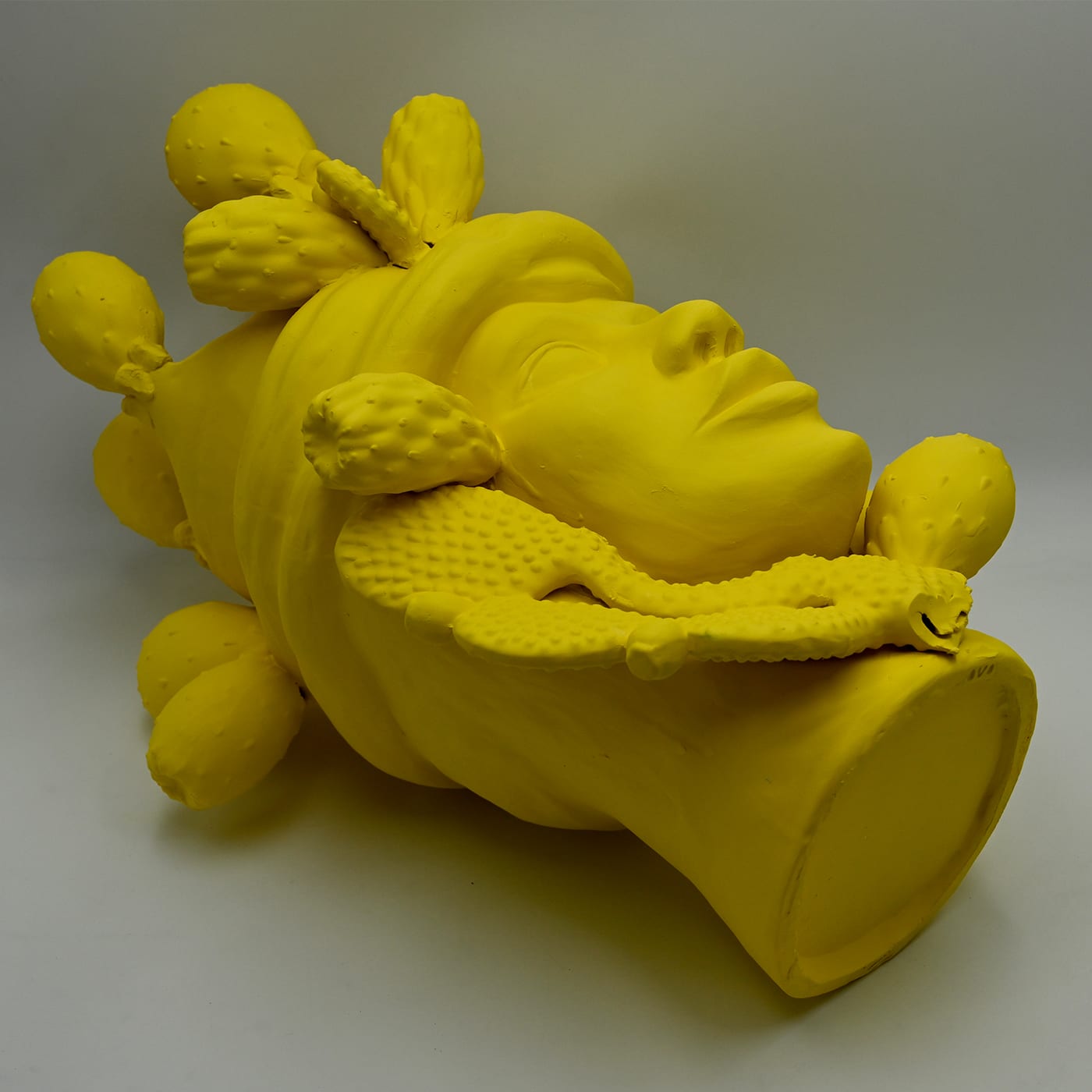Testa di Moro Gialla Artigianale Scultura