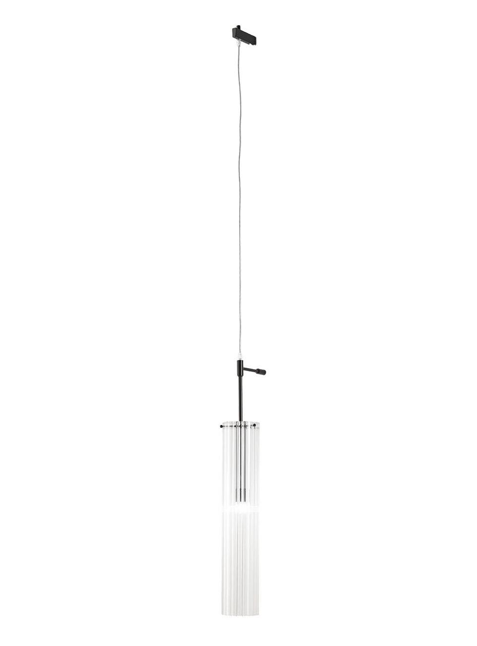 Pendente Regolabile con Paralume in Vetro Borosilicato
