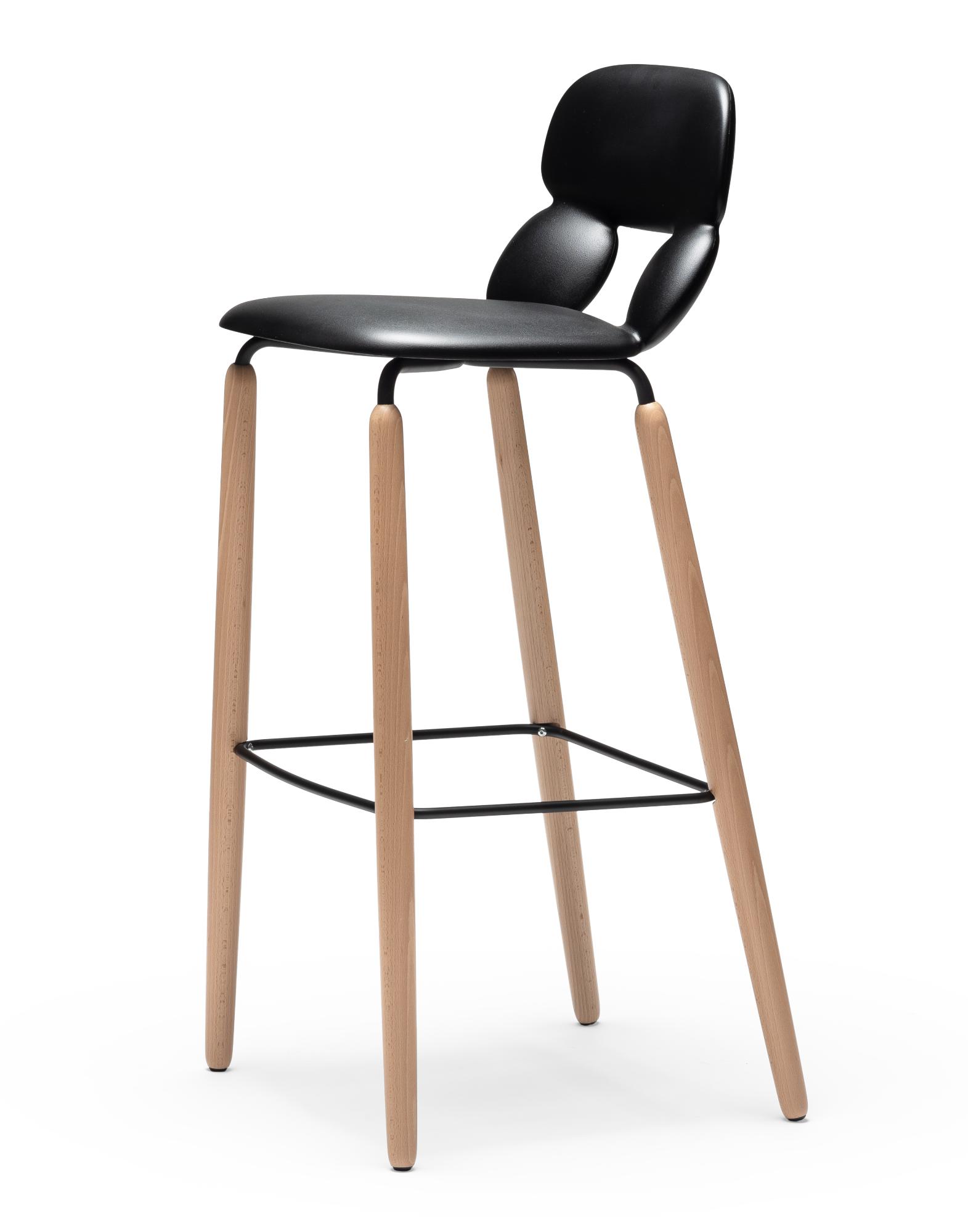 Sgabello da Bar Nube W SG-80 Nero