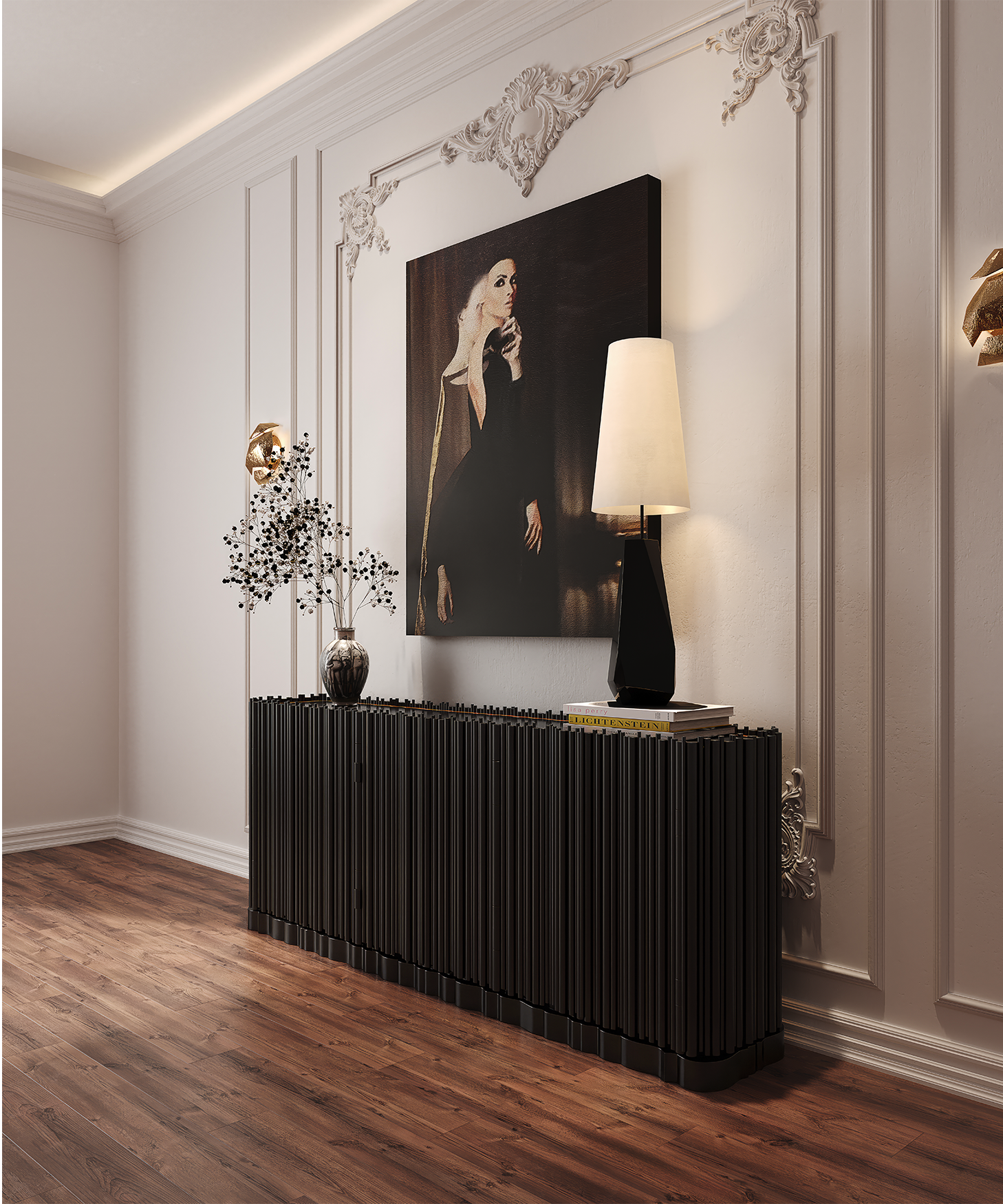 Credenza Premium Nera Harmony