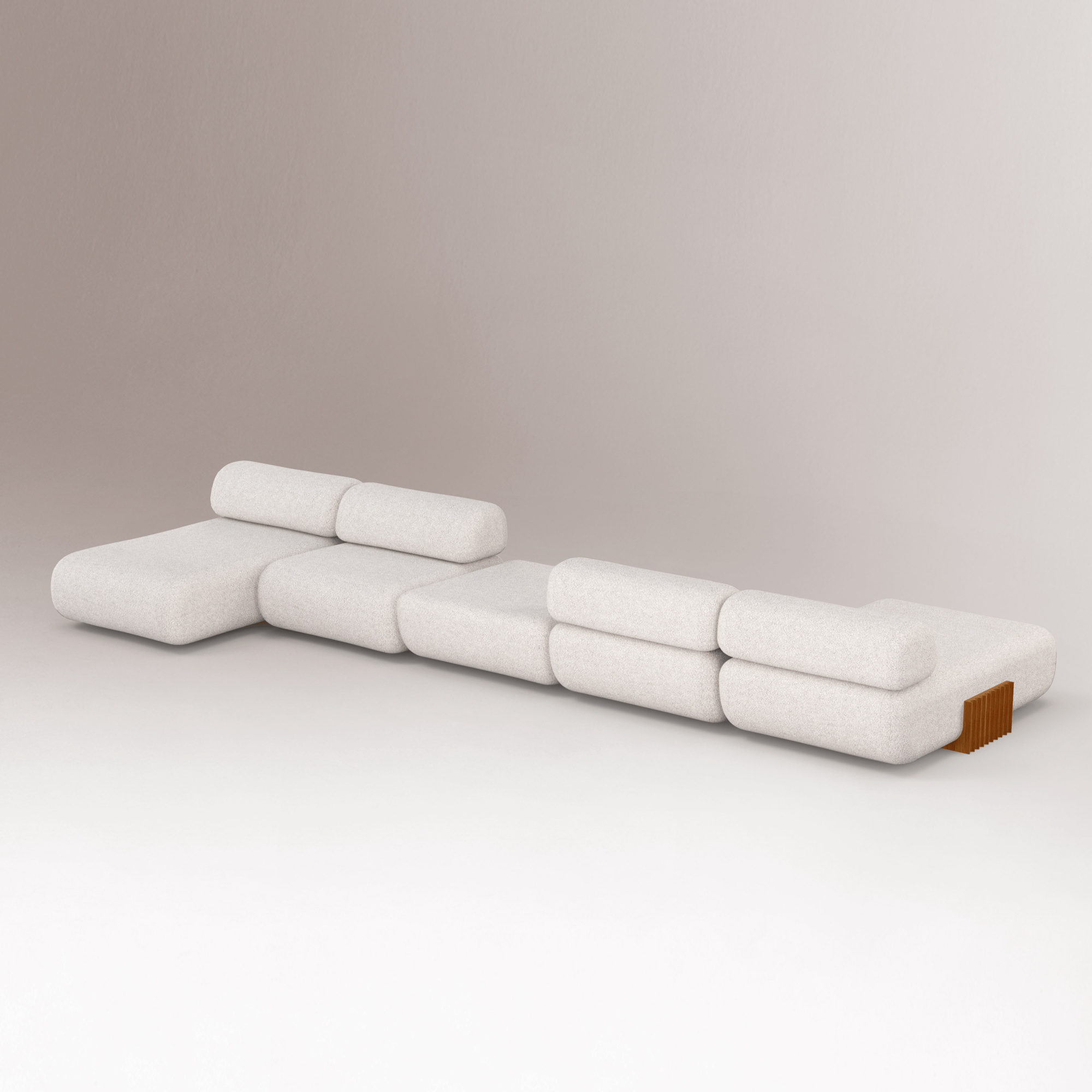 Divano modulare in legno Carmel