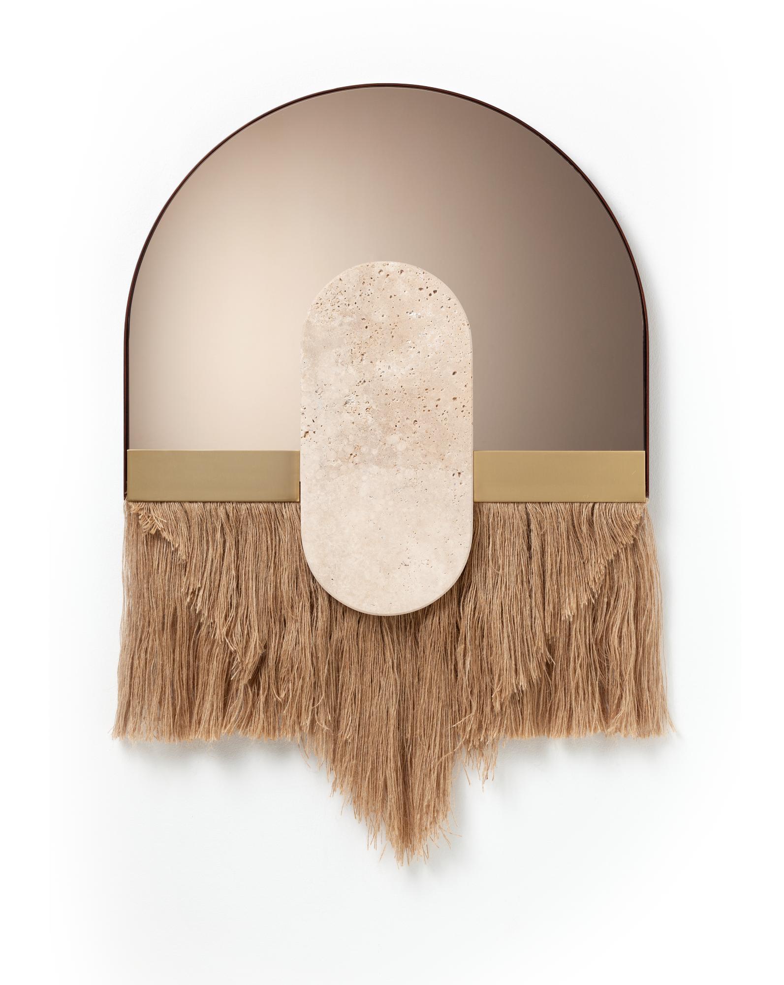 Specchio decorativo da parete Souk Ecru Cream