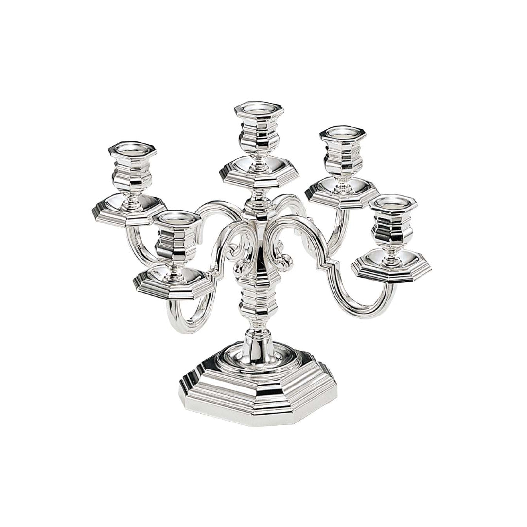 Candelabro Ottagonale In Argento