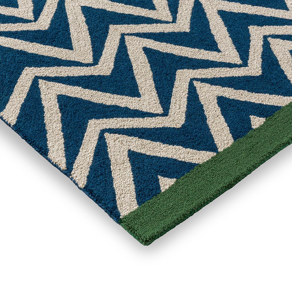 Tappeto Dhurrie Blu Esterno
