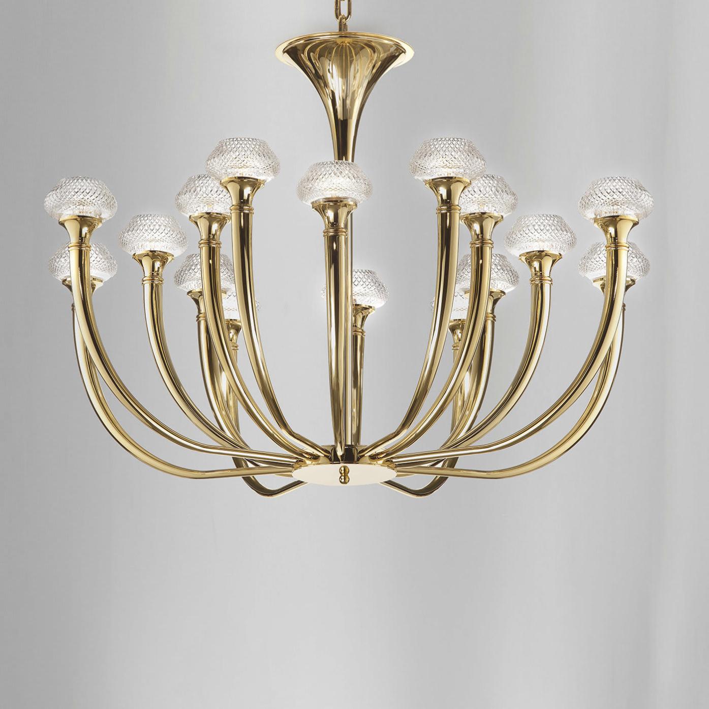 Lampadario in Oro Lucido