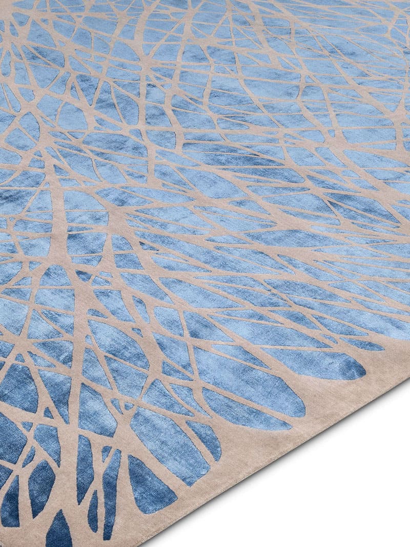 Tappeto Annodato Dresden Blu Navy