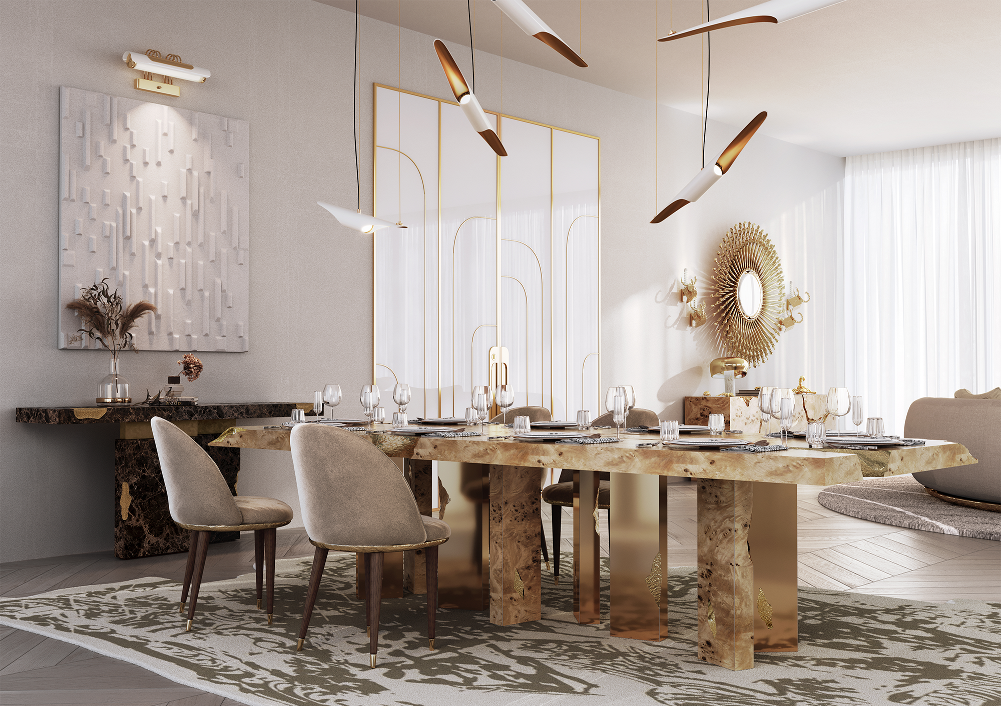 Tavolo da Pranzo in Pioppo Dominion