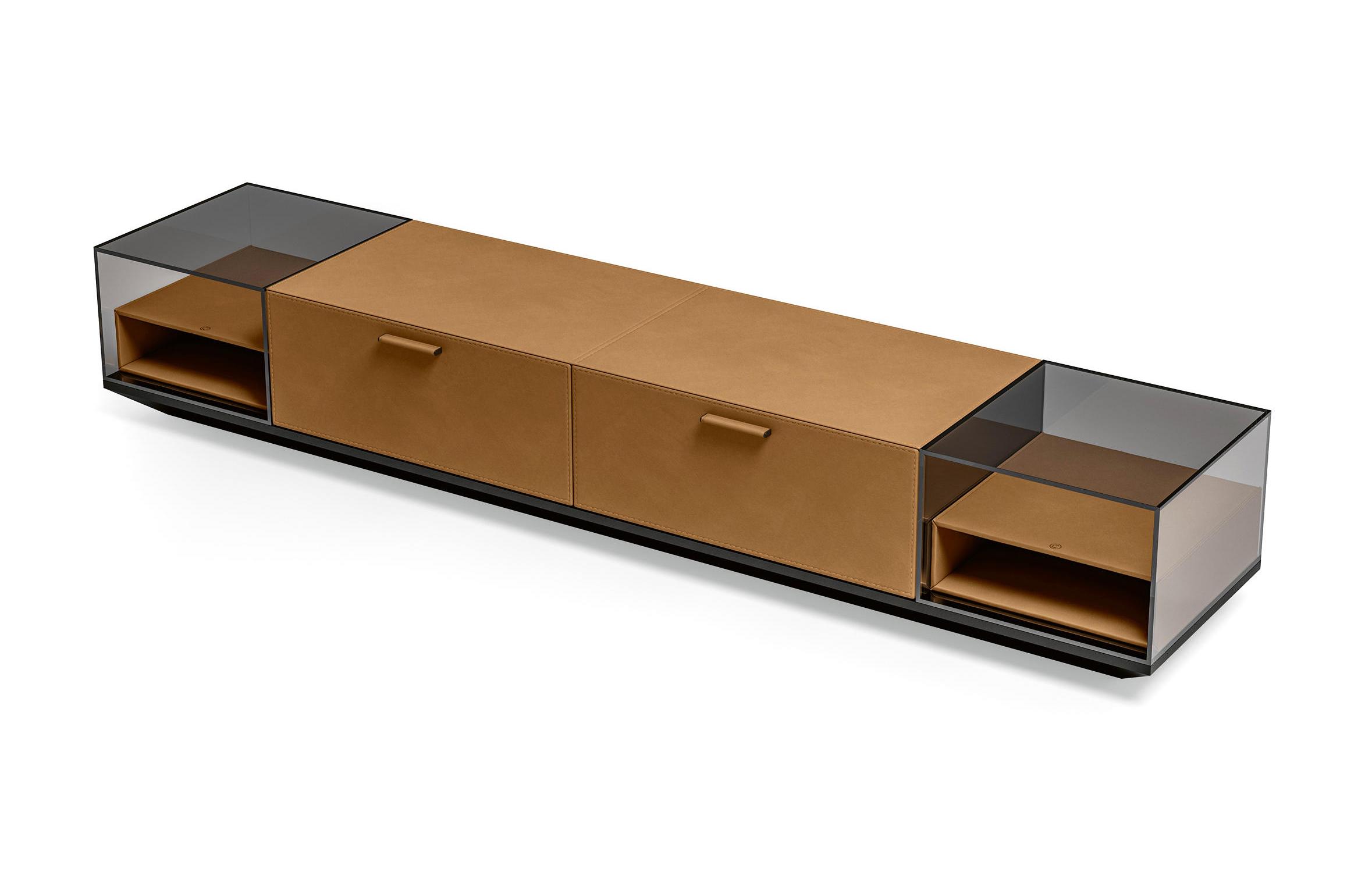 Mobile TV in Pelle | Dimensioni: L 260 cm