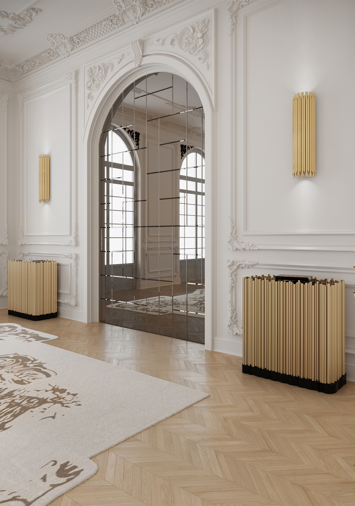 Credenza Premium Harmony 2 Ante Oro