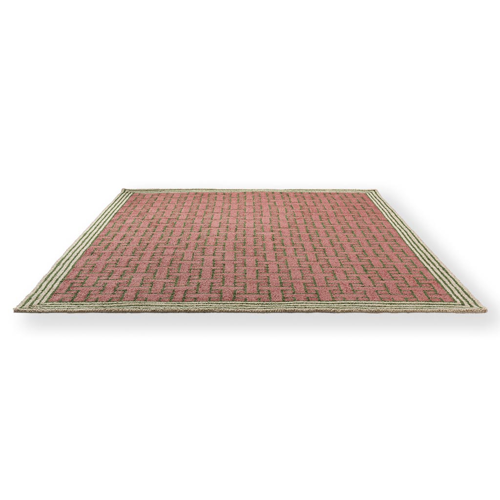 Tappeto TB T Monogram Rosa Polvere Per Esterni