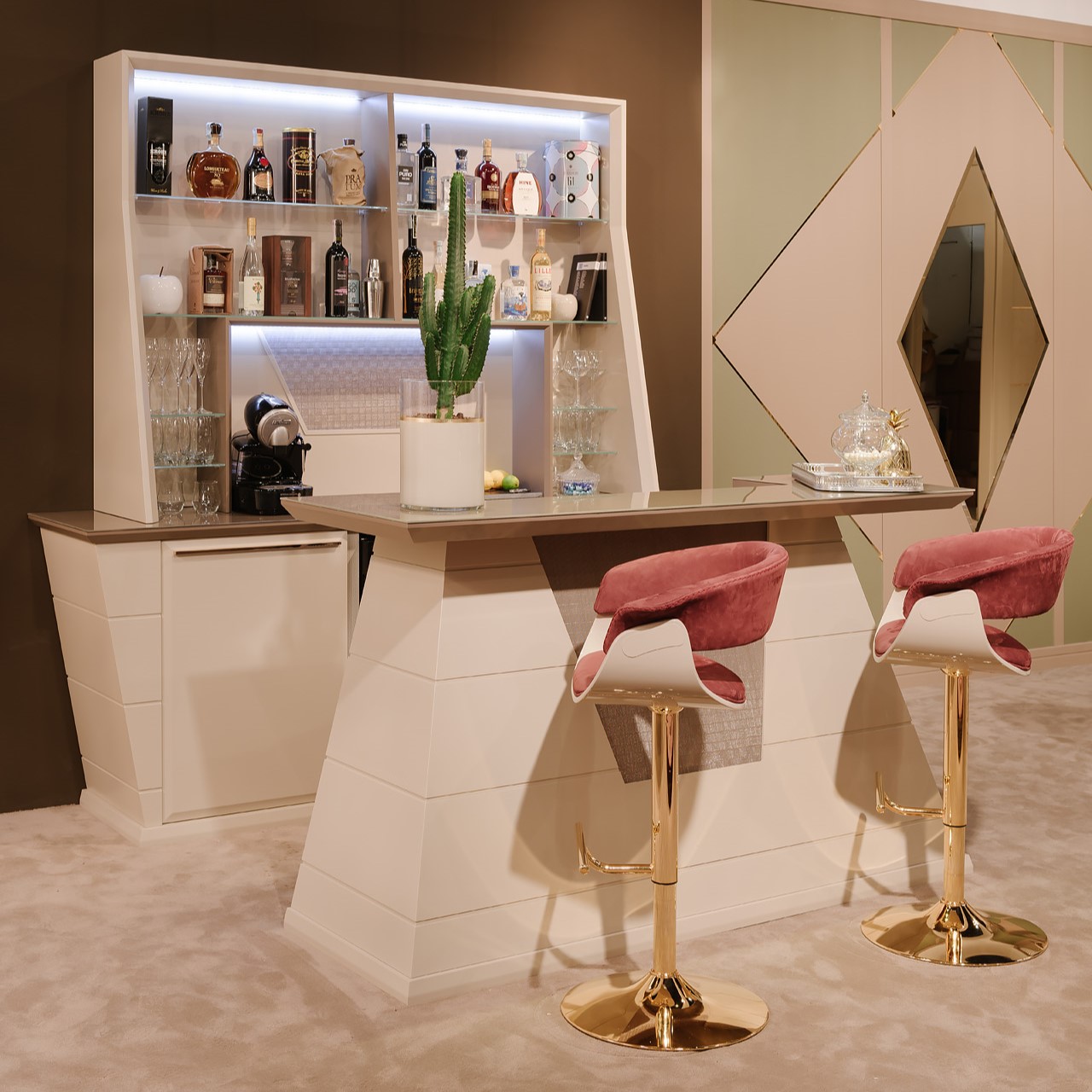 Mobile bar con bancone Hemingway