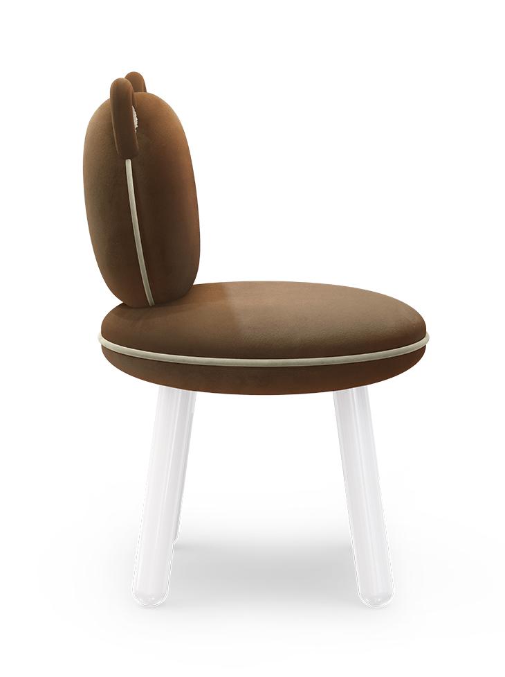 Sedia Per Bambini Fluffy Bear Brown