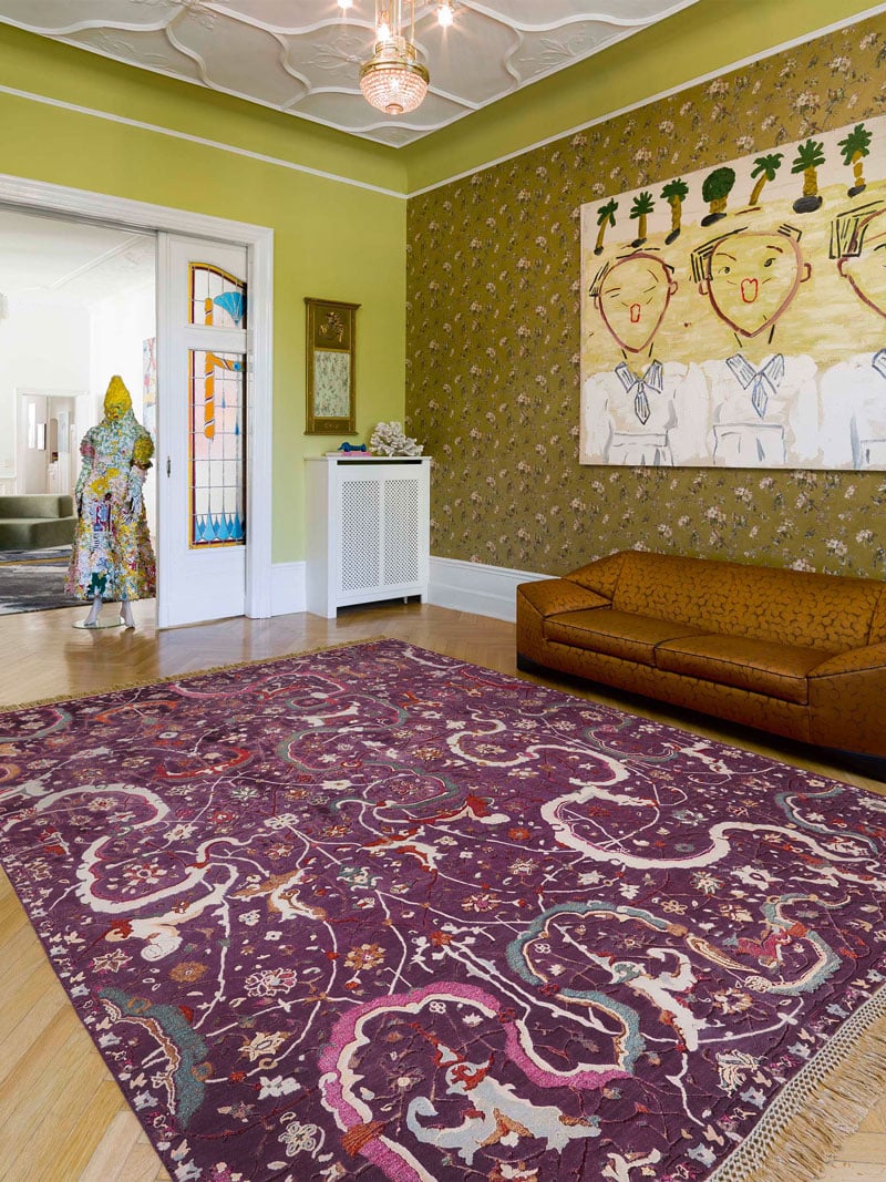 Tappeto Lusso Tabriz Viola
