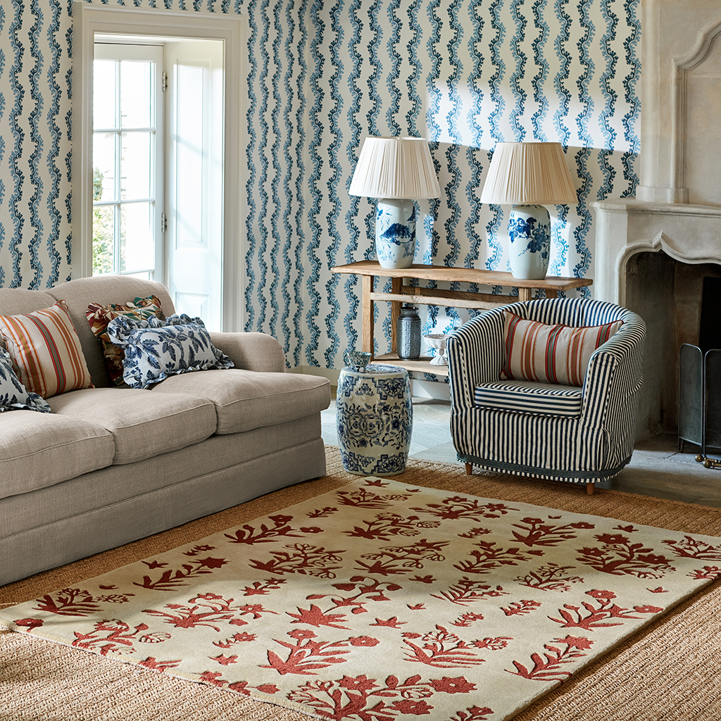 Tappeto Woodland Glade Lino/Ruggine Bruciato