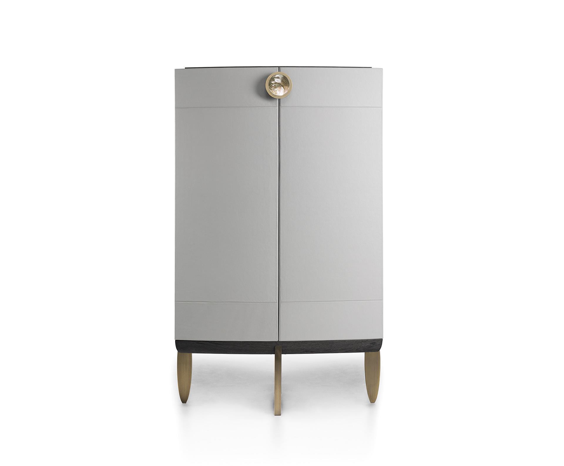 Mobile Bar Pelle Perla & Bronzo