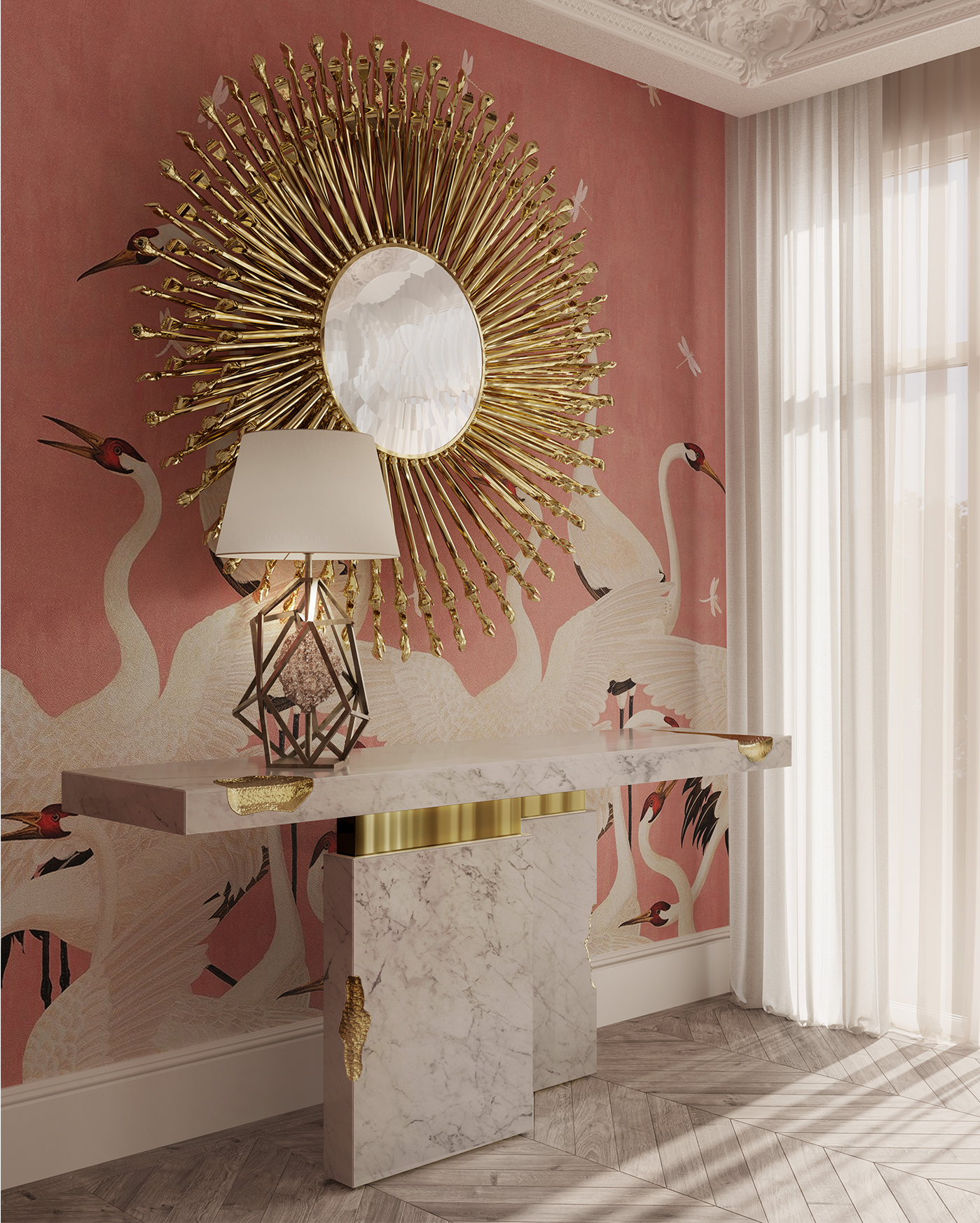 Consolle in Marmo Carrara Dominion