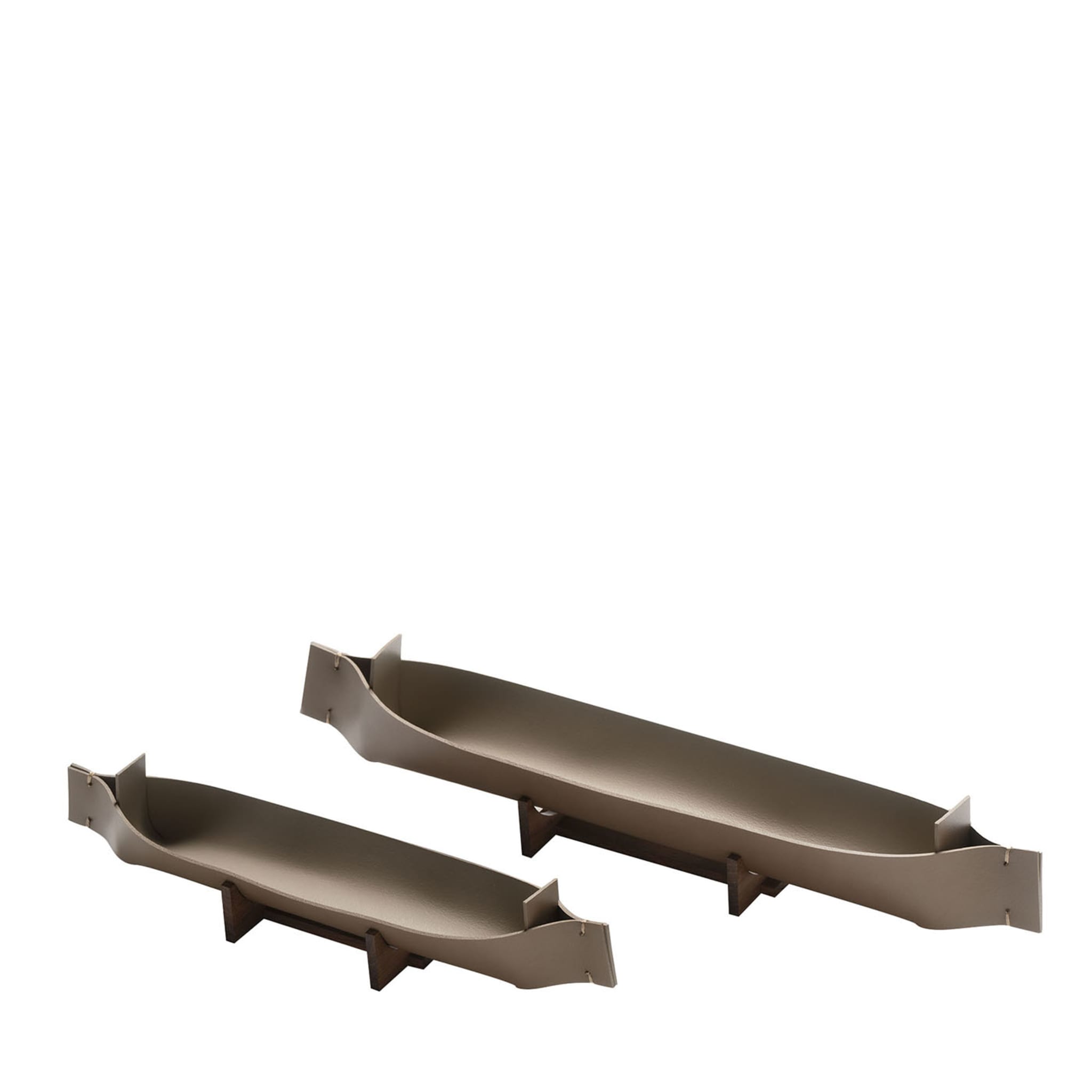 Scatola da Scrivania in Pelle Canoe