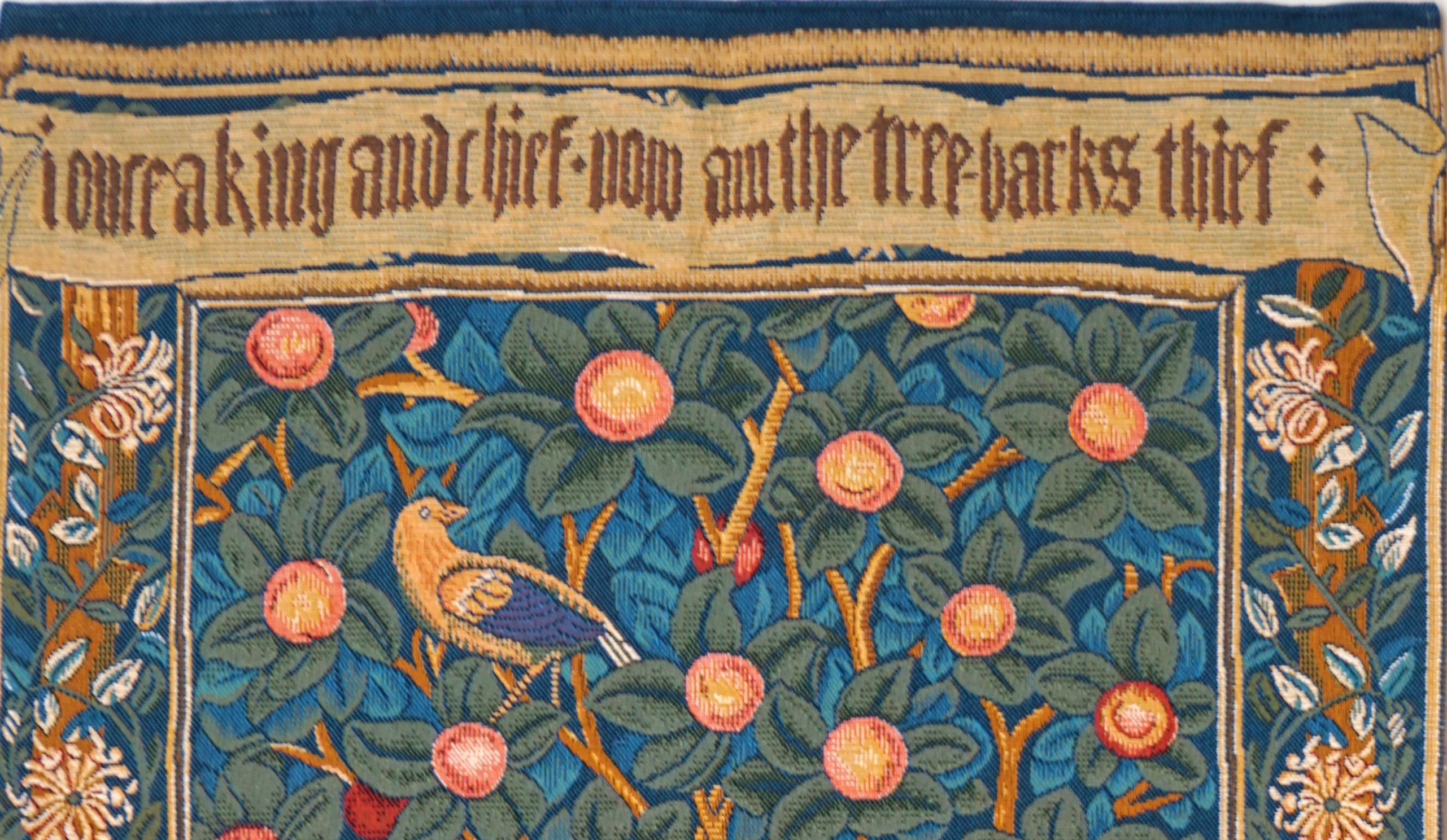 Arazzo Il Picchio con Pergamena, William Morris