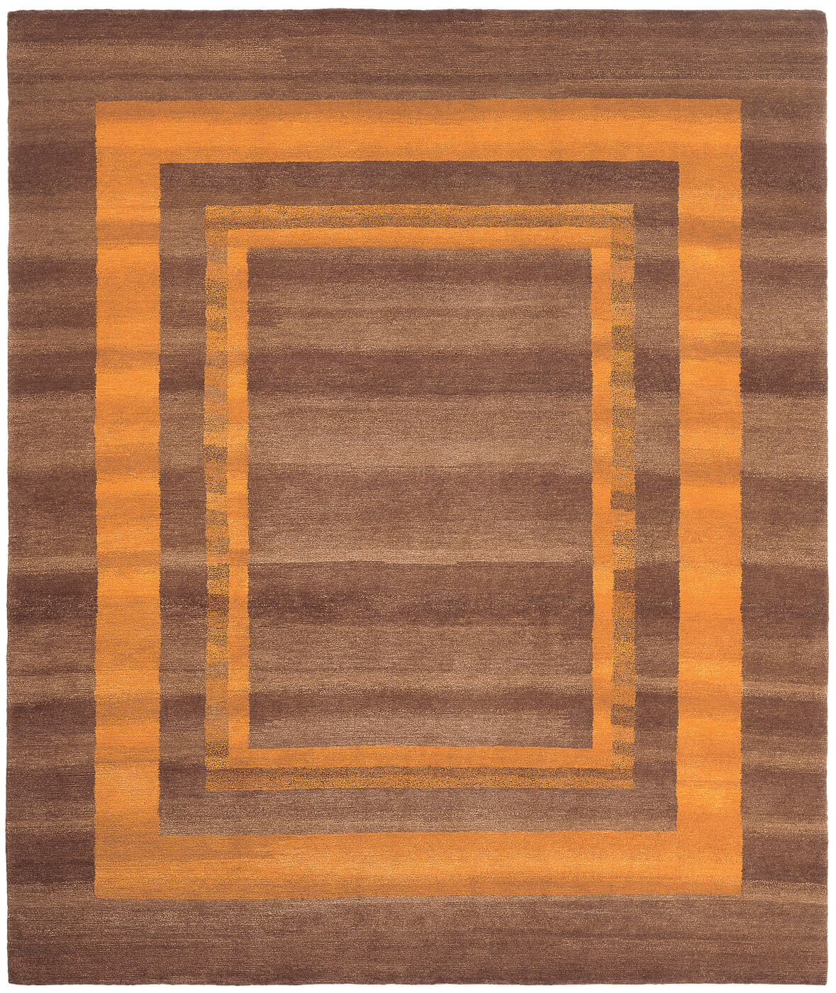 Tappeto Gamba Triple Bordo Marrone Arancione
