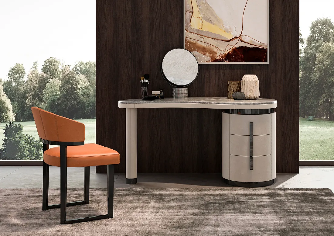 Specchio da Tavolo con Base in Marmo