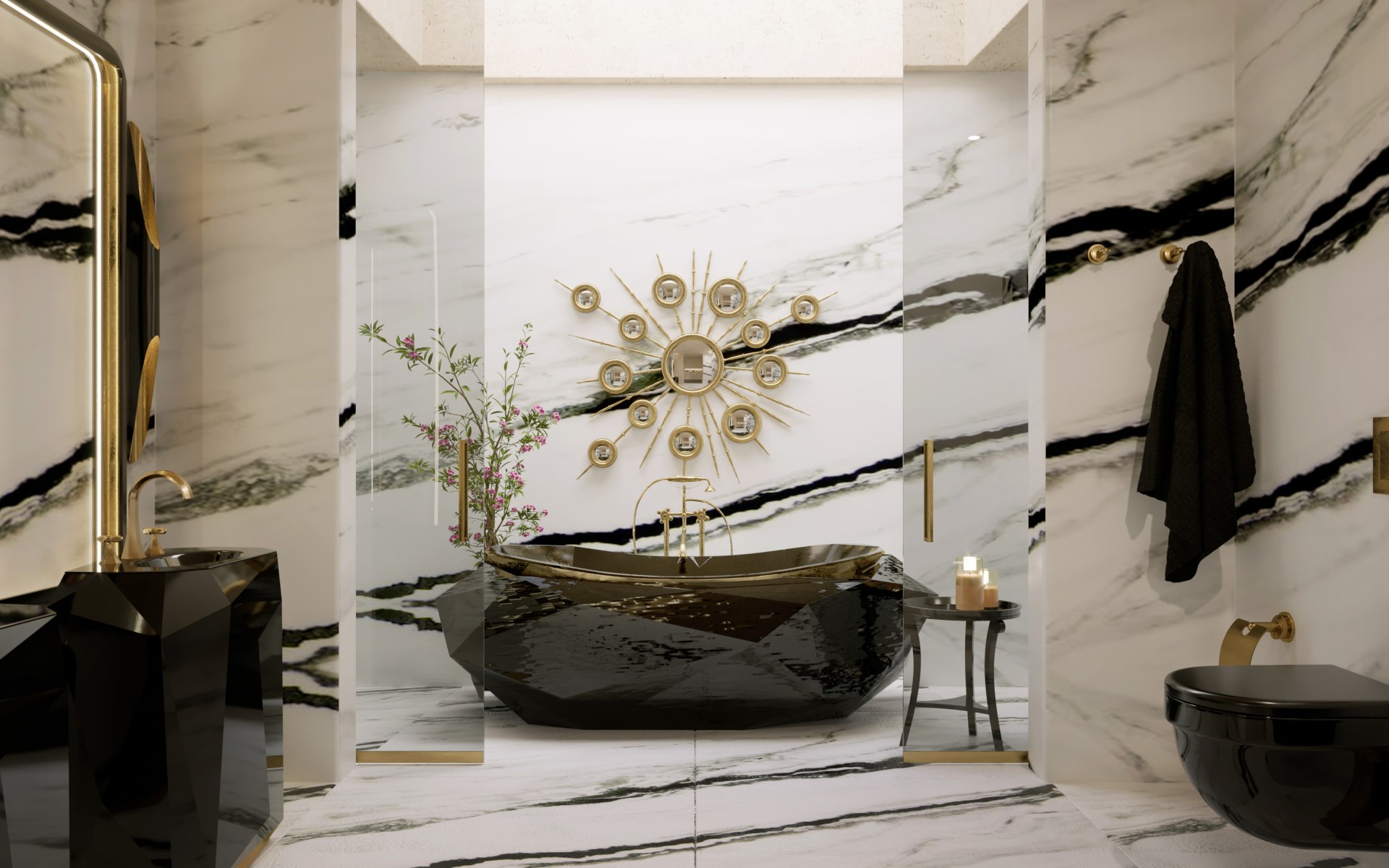 Lavabo A Colonna Gemstone