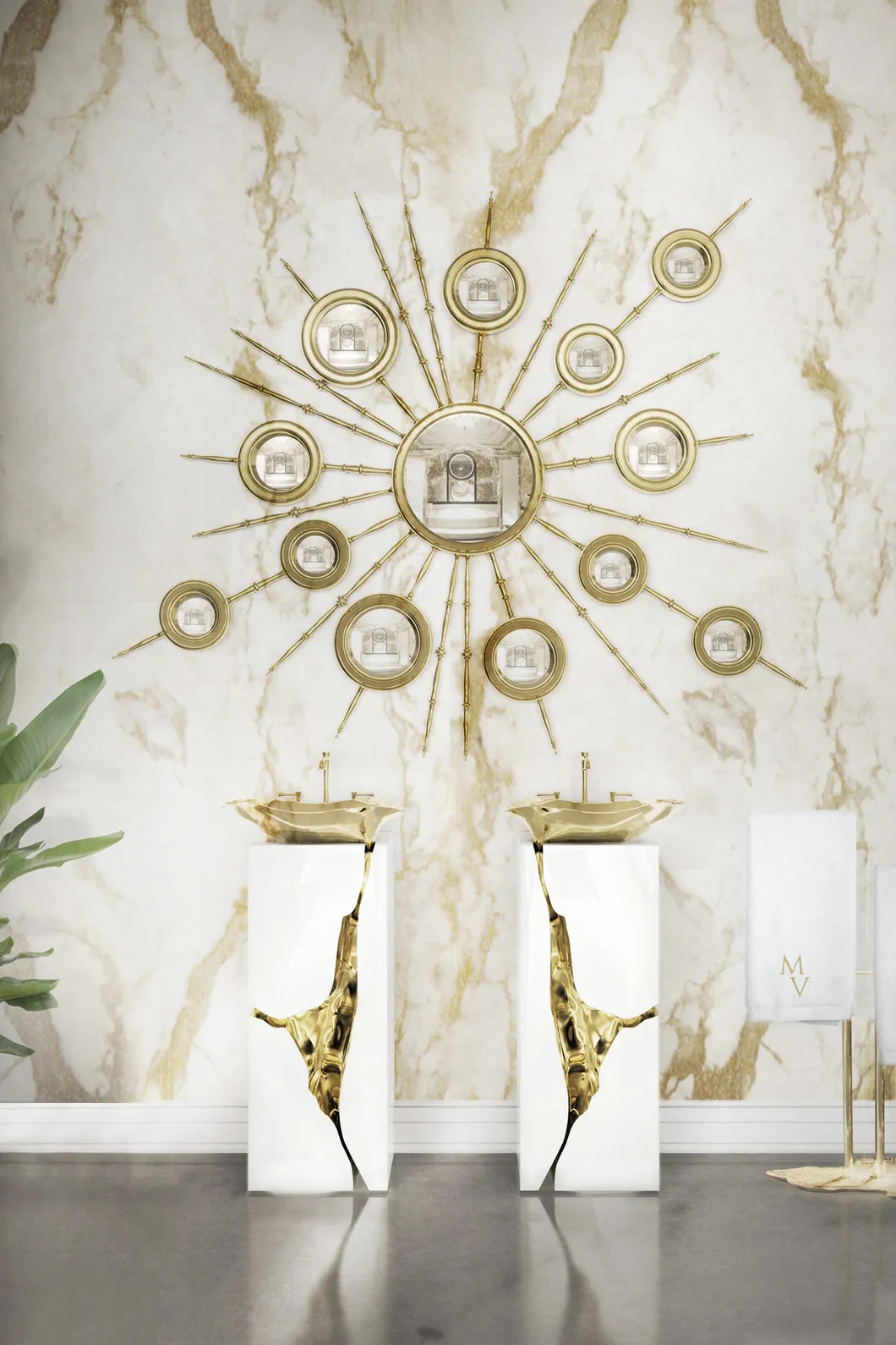 Lavabo A Colonna Crystal Flow