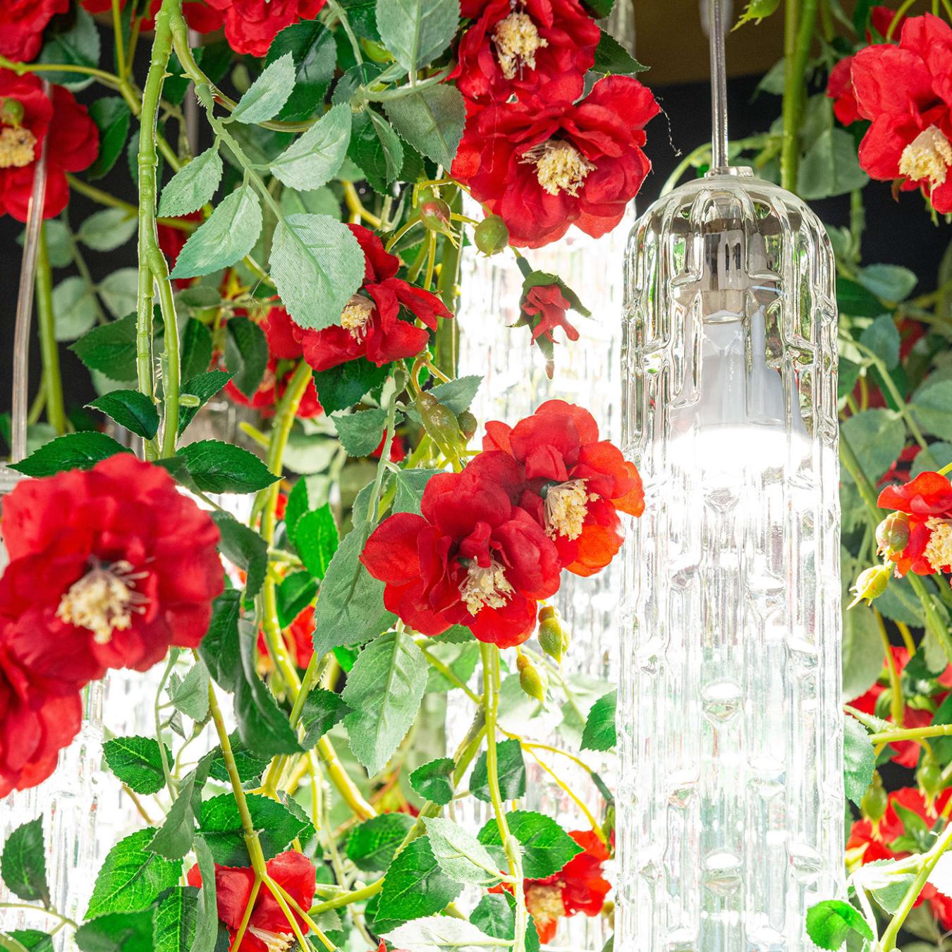 Lampadario Grande Wil Red Roses