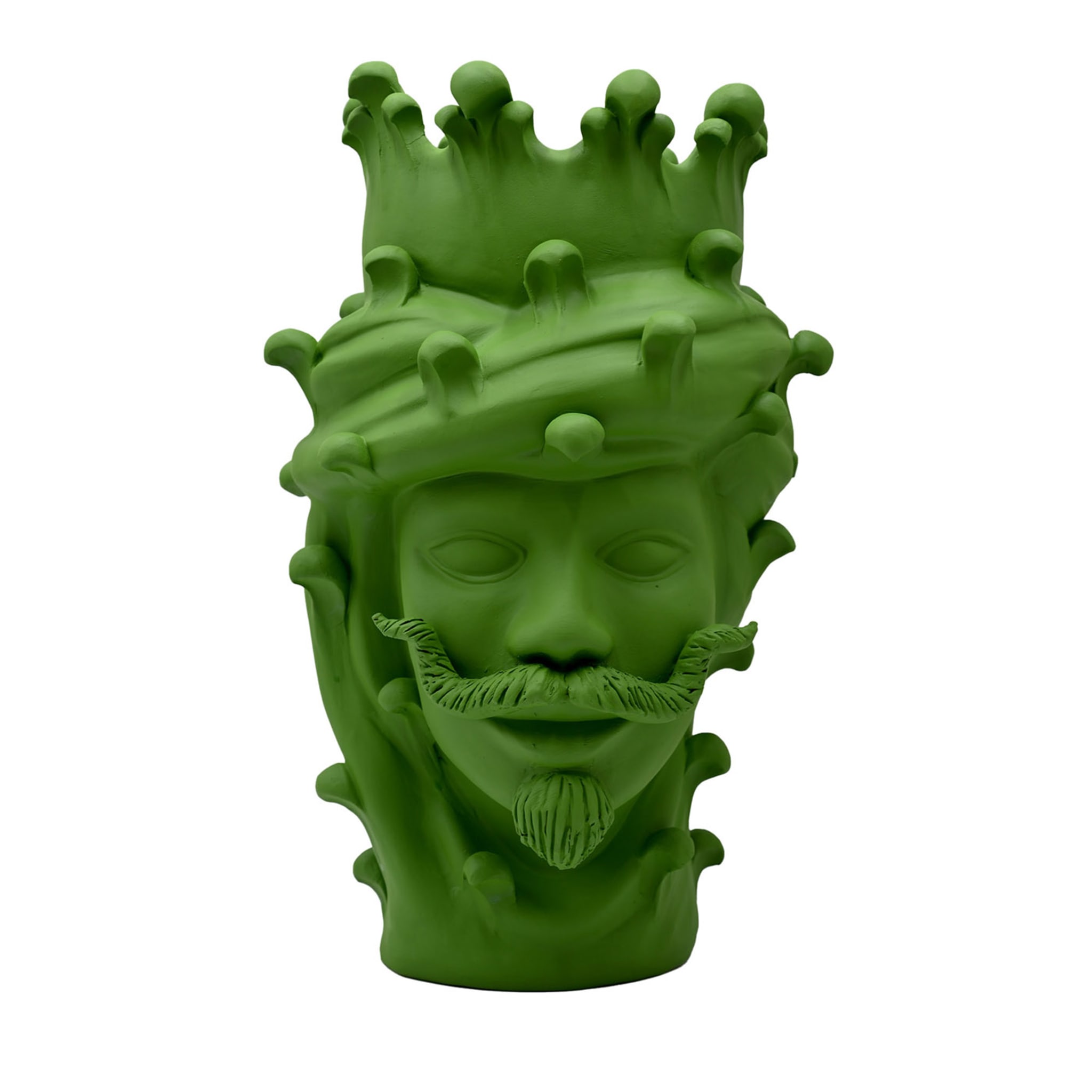 Testa di Moro Verde Opaco Scultura