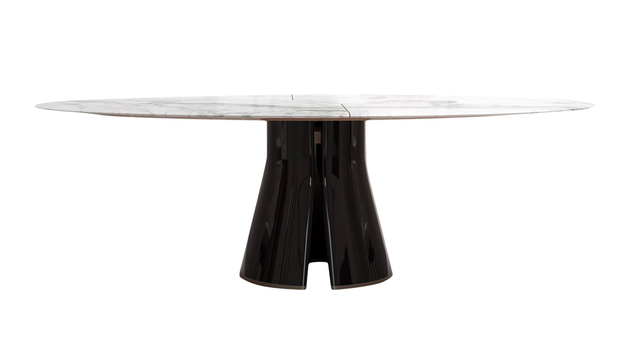 Tavolo da Pranzo Ovale Talos | Piano del tavolo: Marmo Arabescato Corchia | Dimensioni: L 210 cm