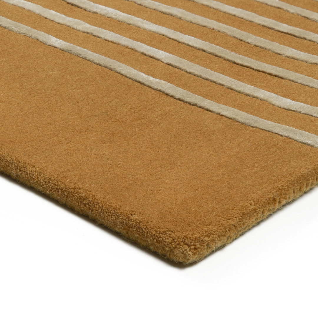 Tappeto Righe Oro
