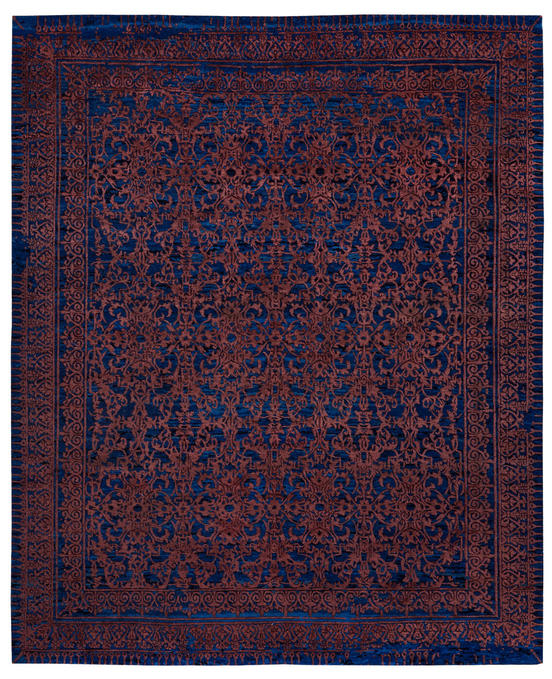 Tappeto Ferrara Radi Little Rocked Marrone Blu