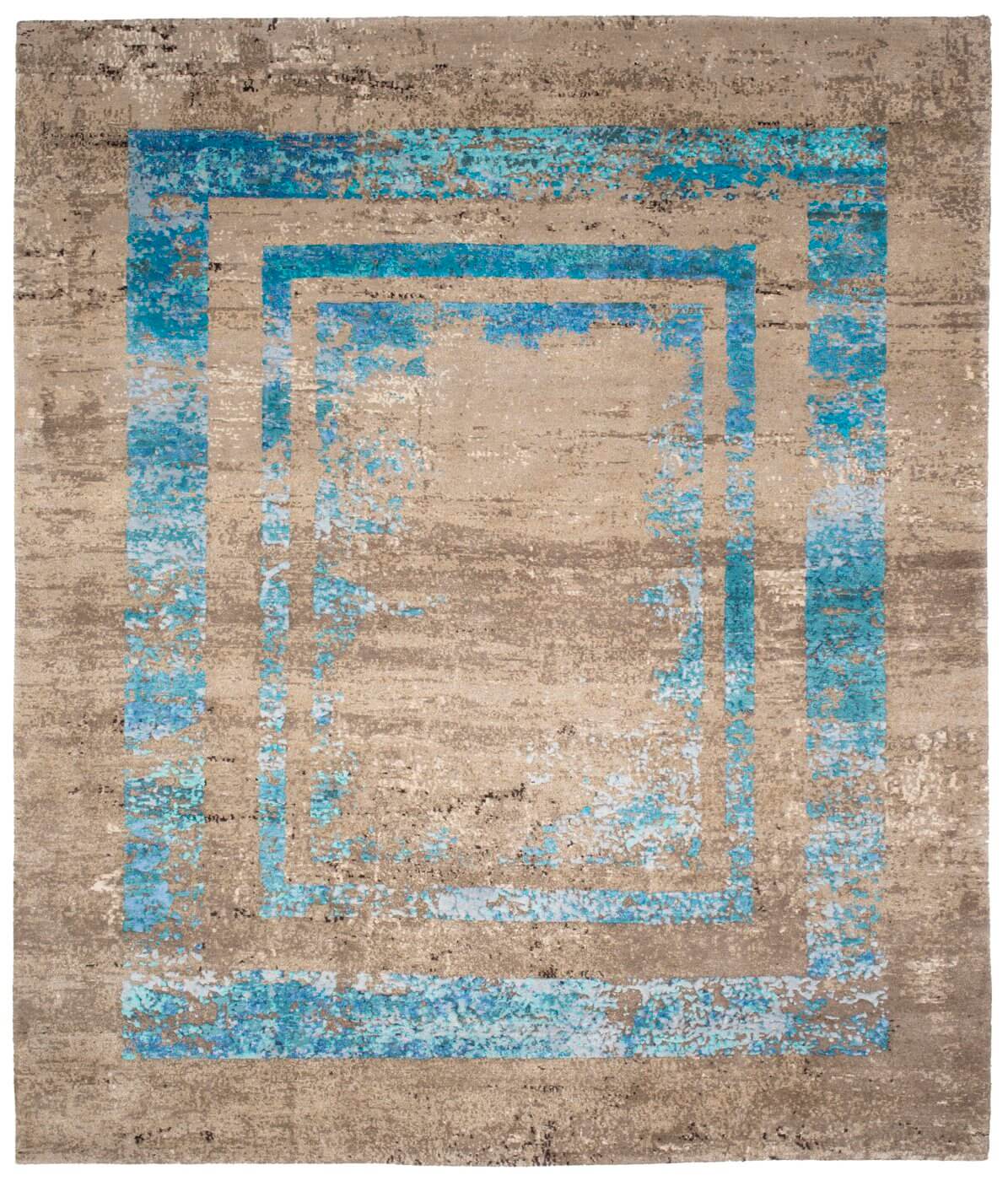 Tappeto Artwork 27 Triplo Bordo Blu