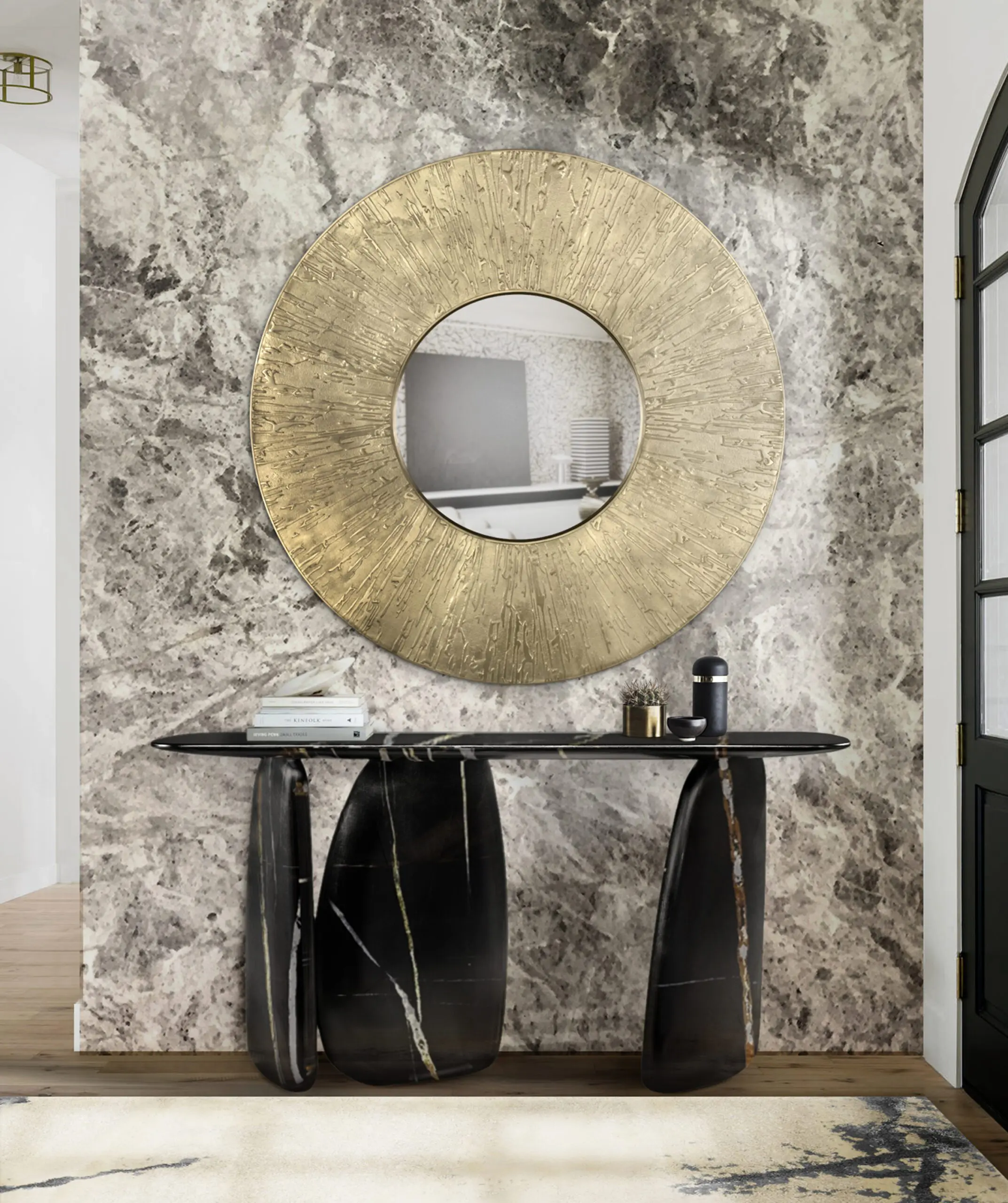 Consolle Scultorea Nera