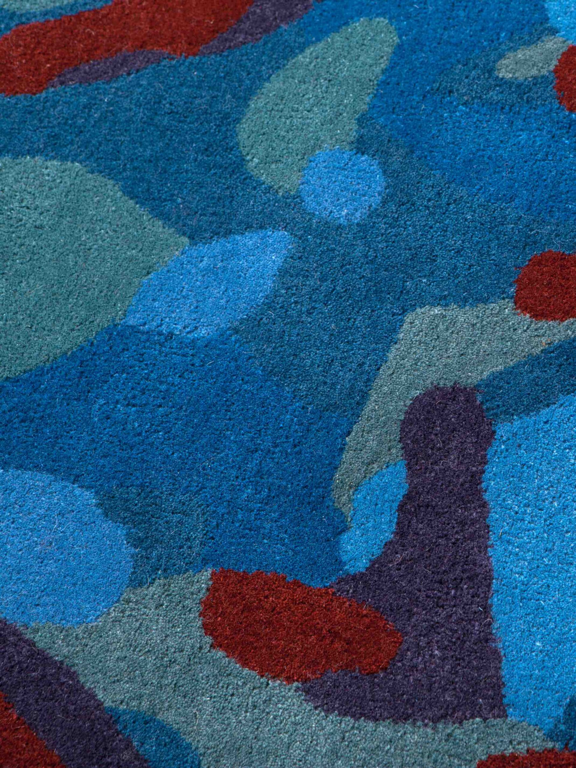 Tappeto Camouflage Macro Blu