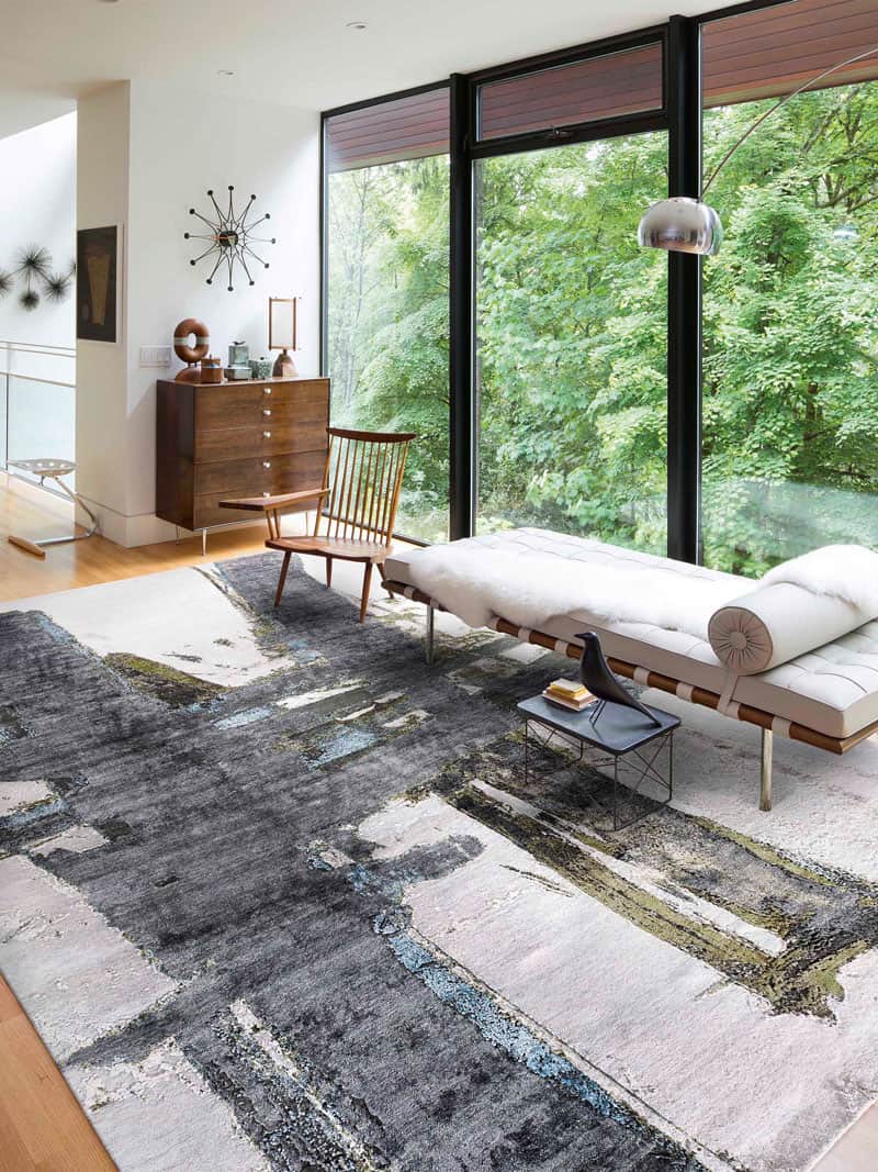 Tappeto Tessuto Verde/Ruggine | Misura: 365 x 457 cm