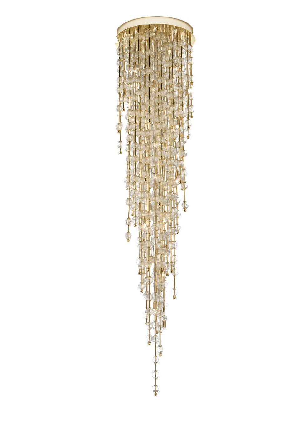 Lampadario in Vetro Veneziano Dorato