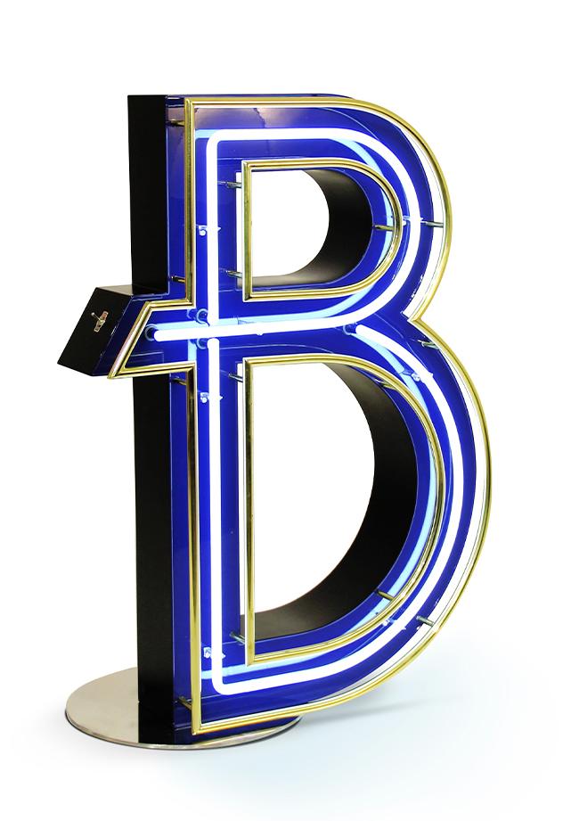 Lettera Luminosa Bold B
