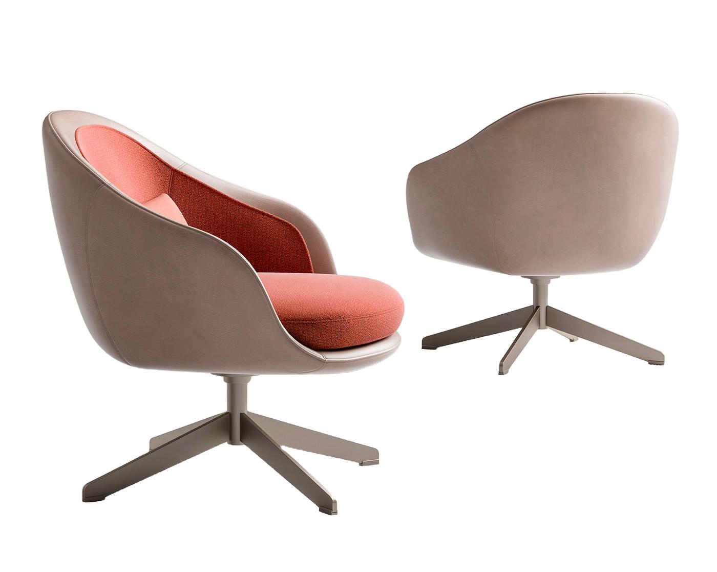 Poltrona Beige / Rossa Lucille