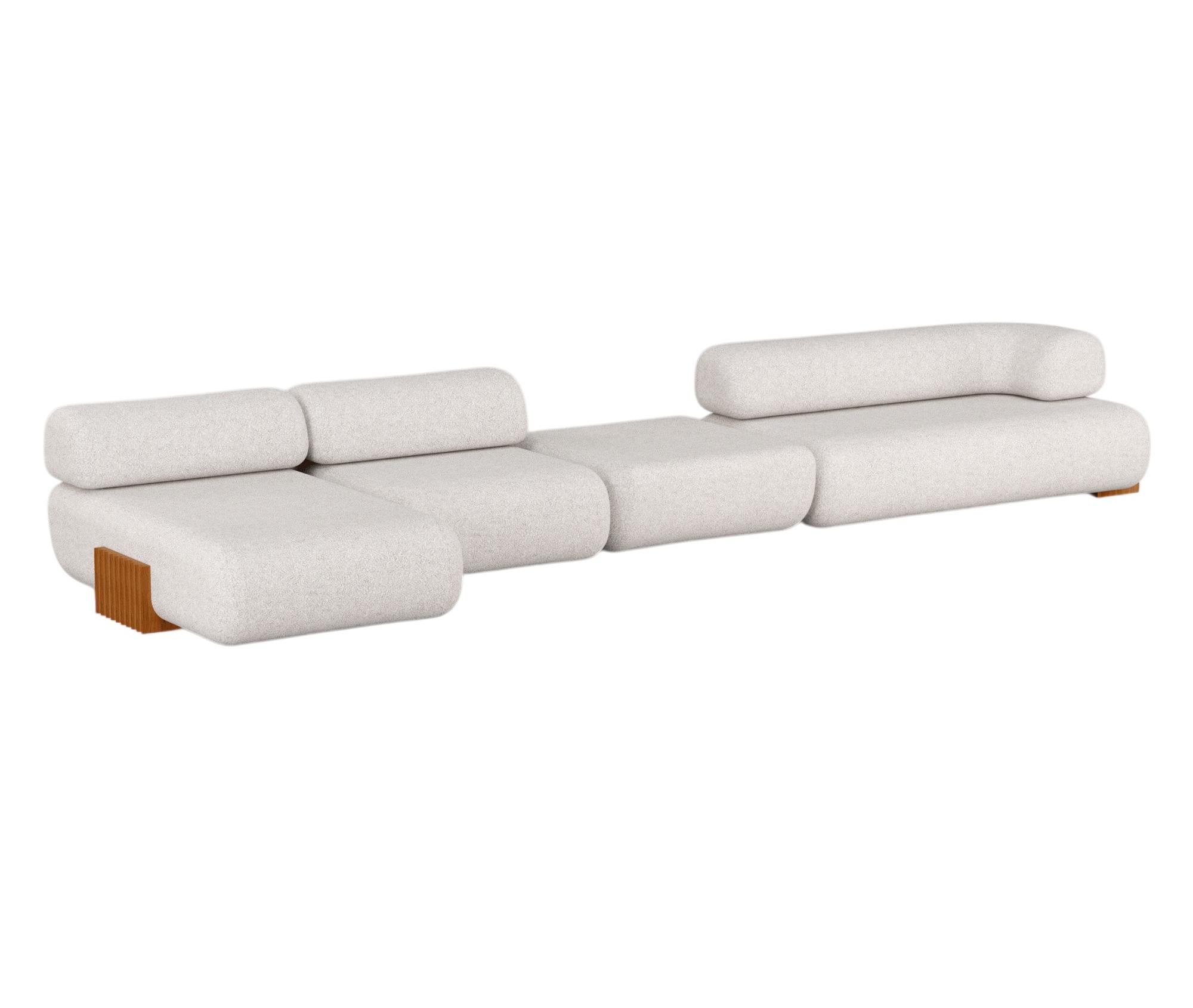 Divano modulare in legno Carmel