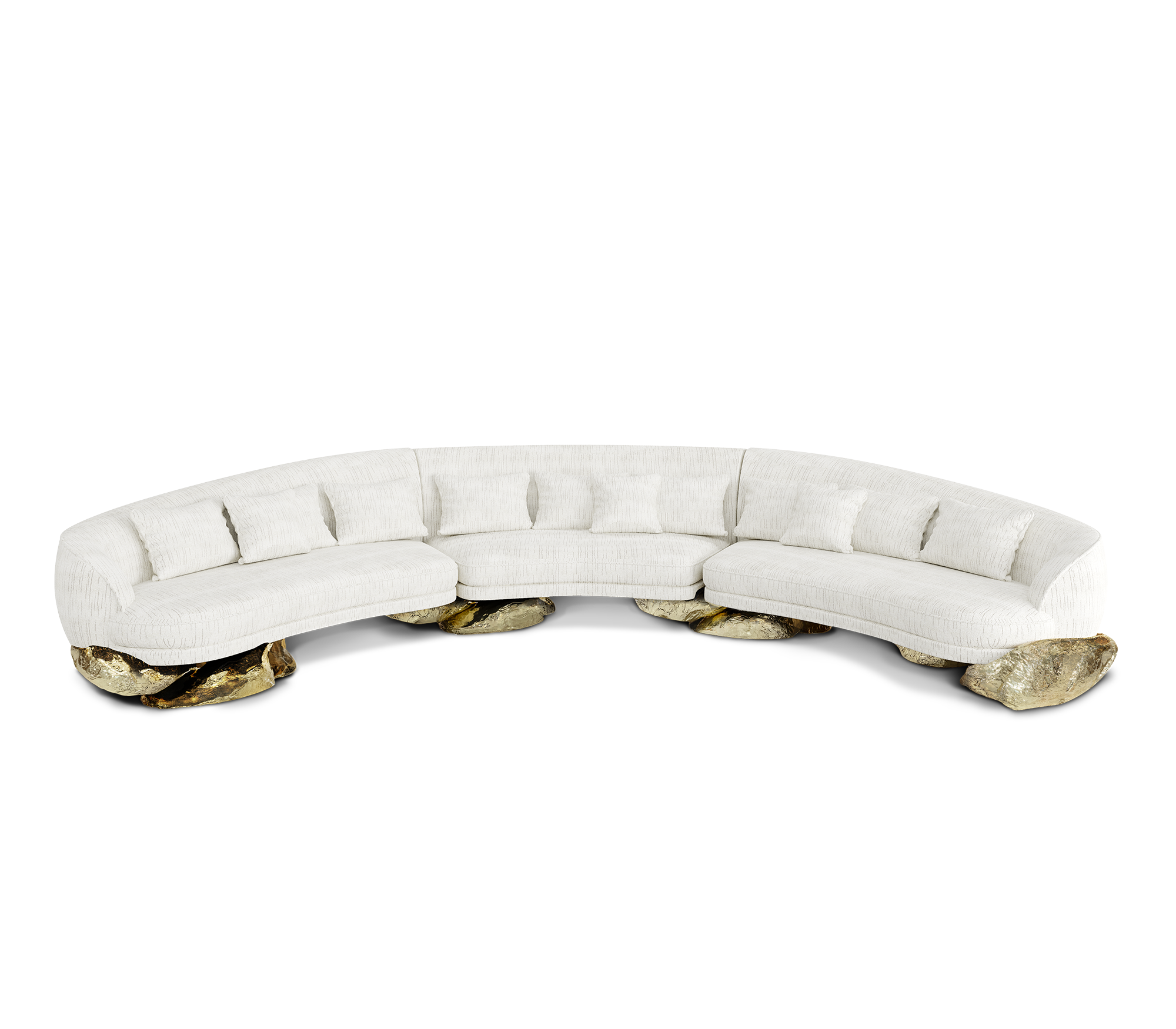 Divano Curvo Bianco Angora