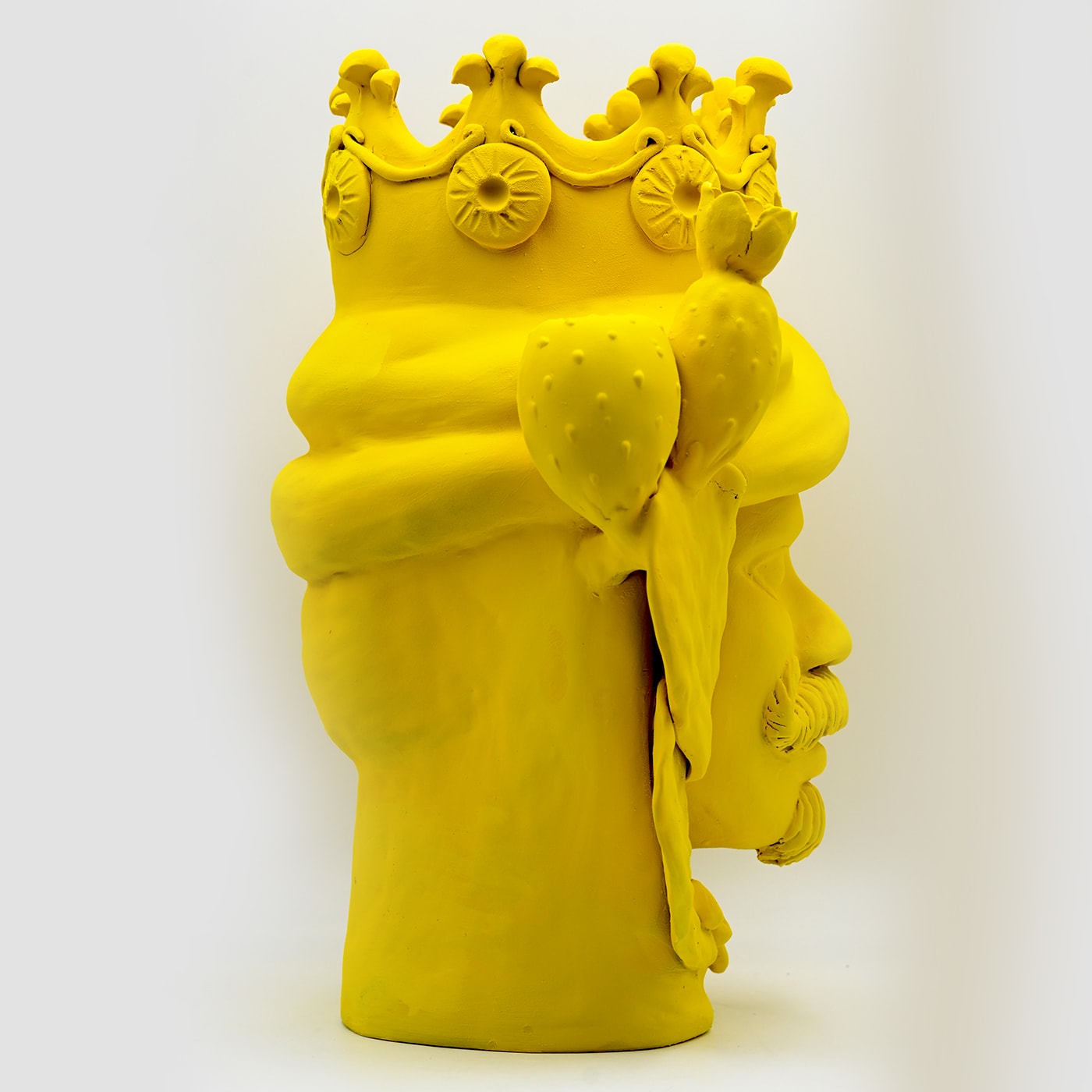 Testa di Moro Gialla Opaca Scultura