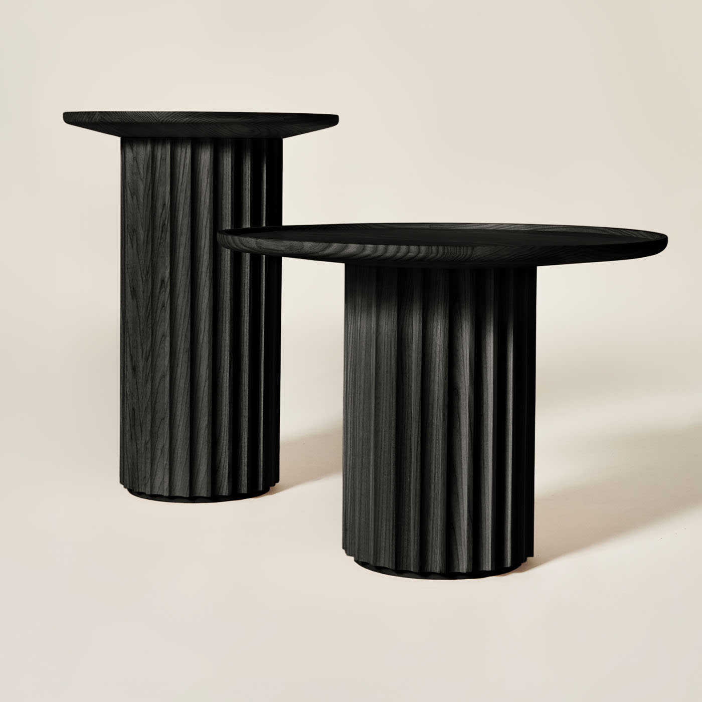 Tavolino da Caffè Nero Capitello | Dimensioni: Ø 40 cm