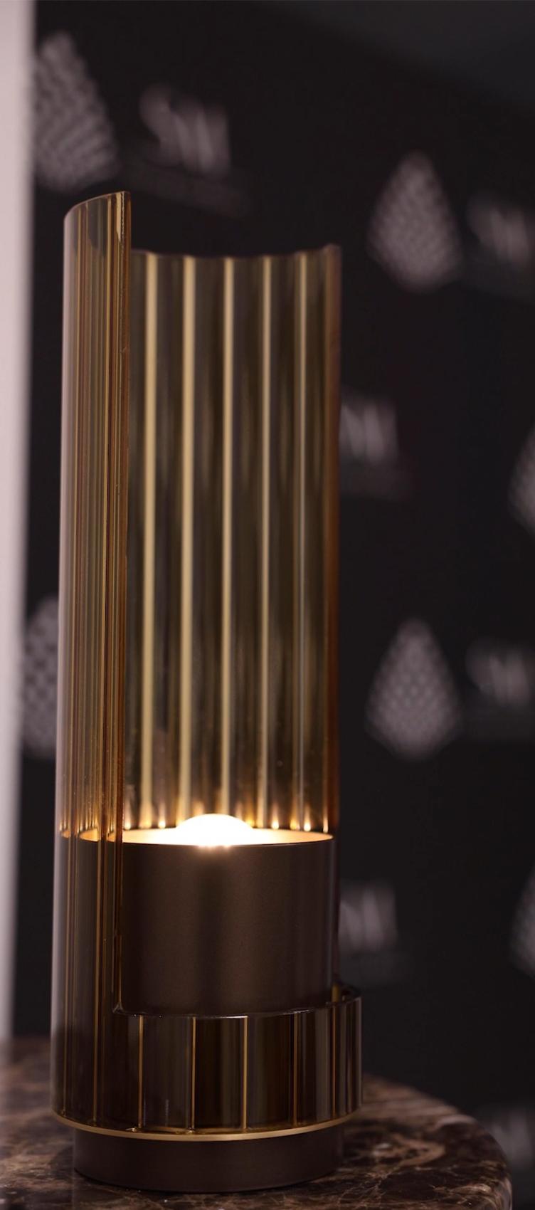 Lampada da Tavolo in Vetro Ambra Bon Ton