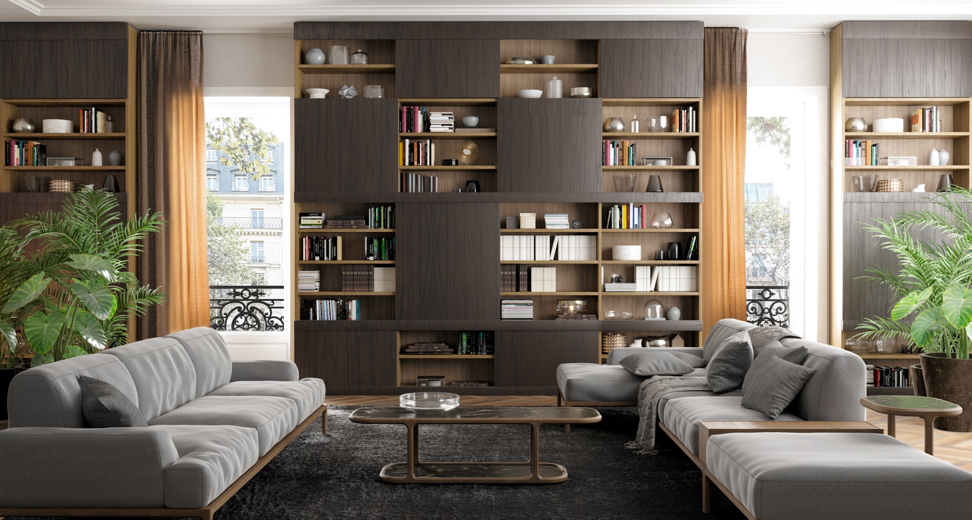 Libreria Maschera in Legno - 1