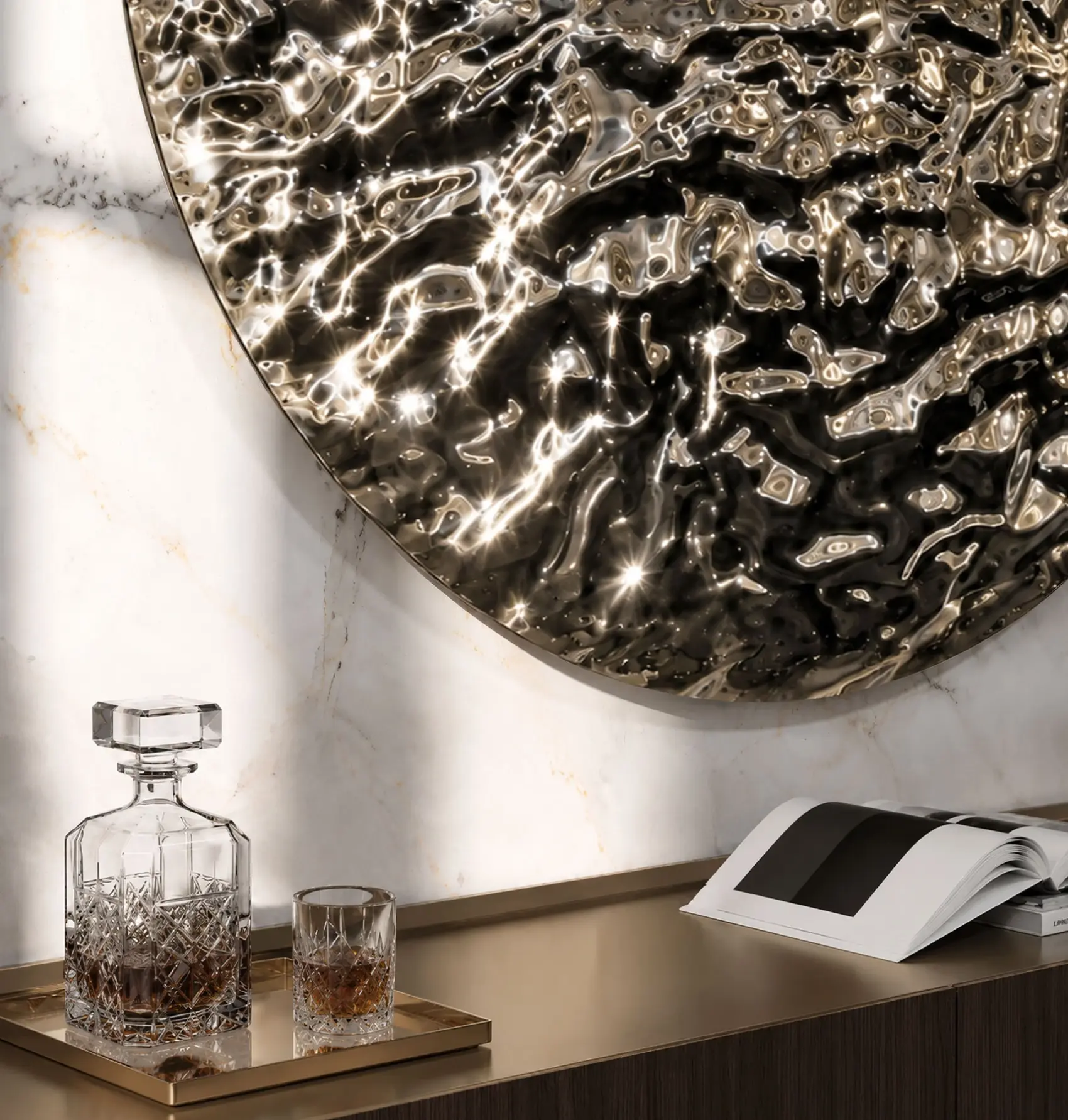 Specchio decorativo da parete Gong